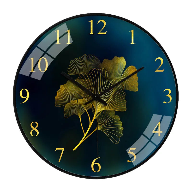 Fiora Wall Clock | Elegant Floral Design, Silent Quartz Mechanism