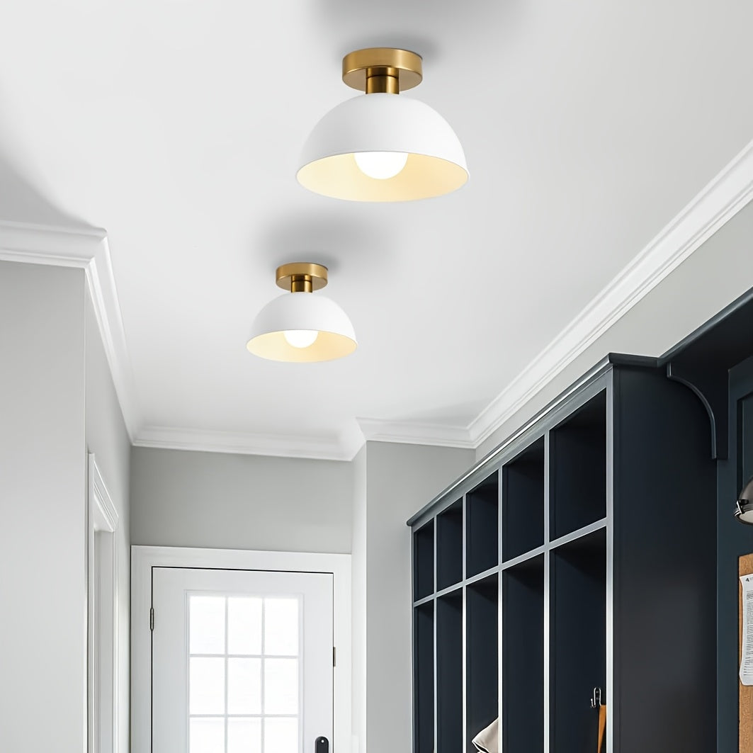 Bela Semi-Flush Ceiling Lamp | Matte Metal, Compact Design