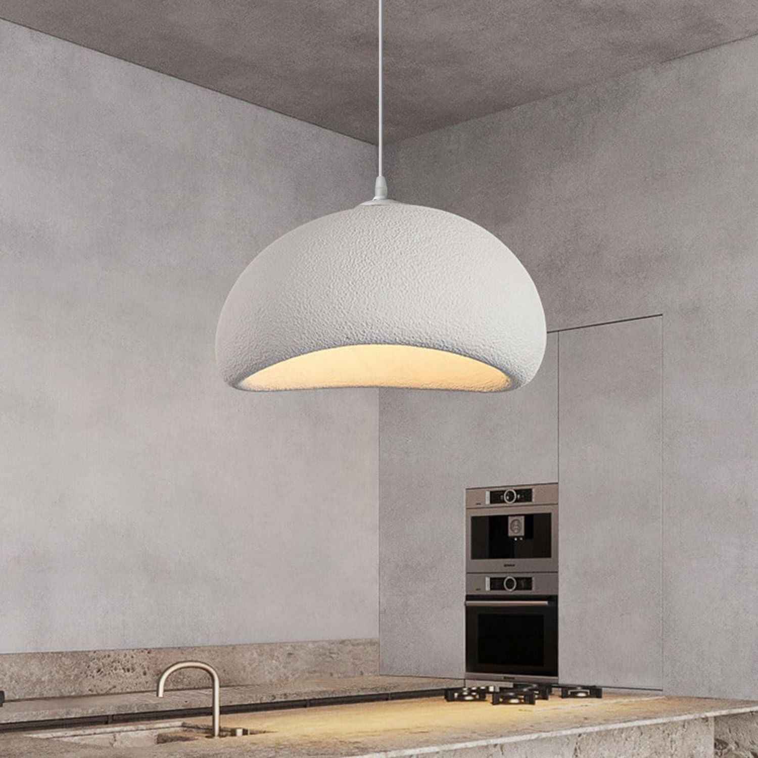 Serenity – Cream Wabi Sabi Ceiling Lamp 80cm - Cendre Home