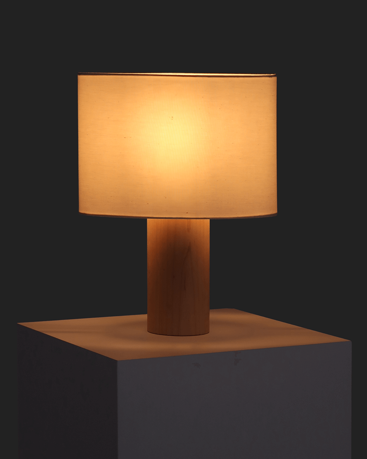 Mira Table Lamp | Rustic Wood Base, Modern Oval Shade