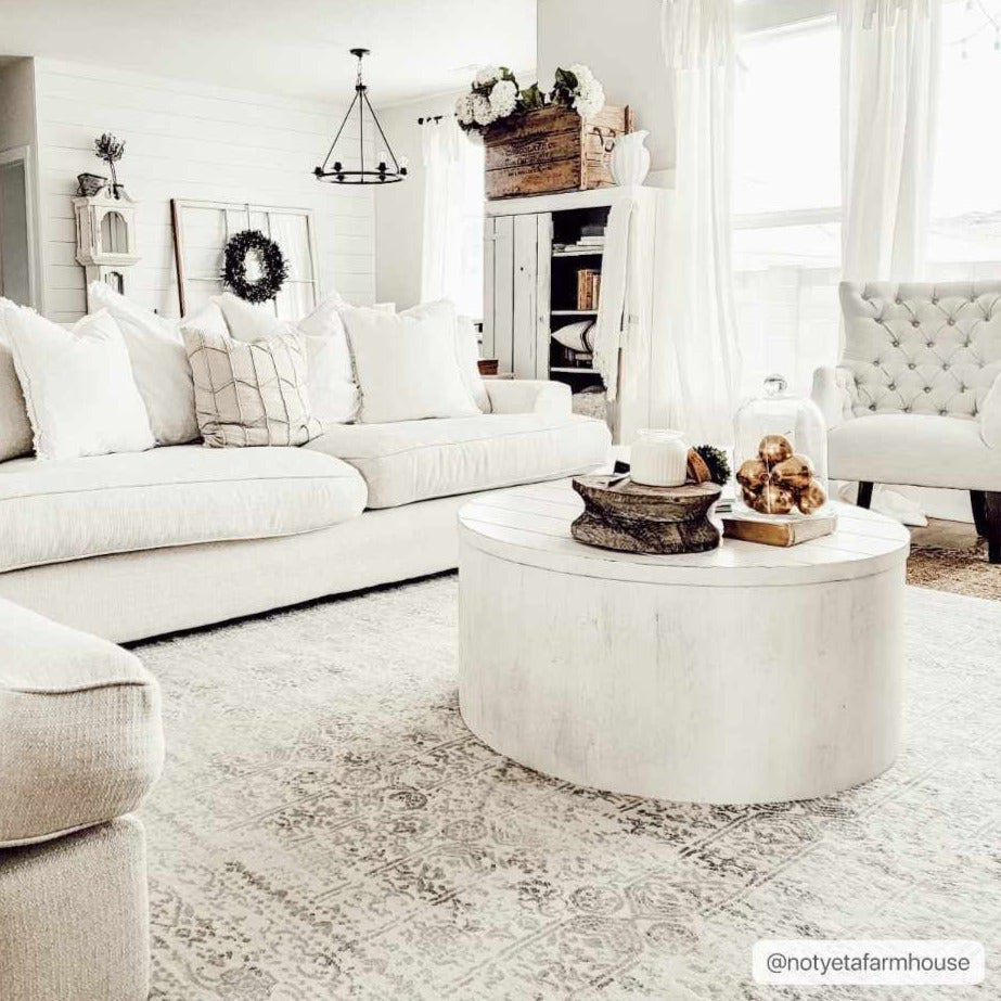 Mira Area Rug  Machine Woven  Medium Pile  Cream Gray