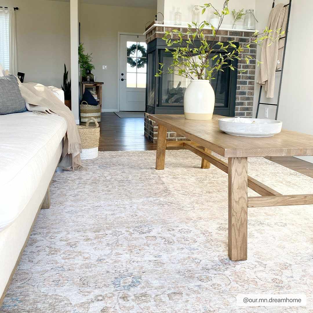 Bela Washable Area Rug  Durable Polyester, Stain-Resistant