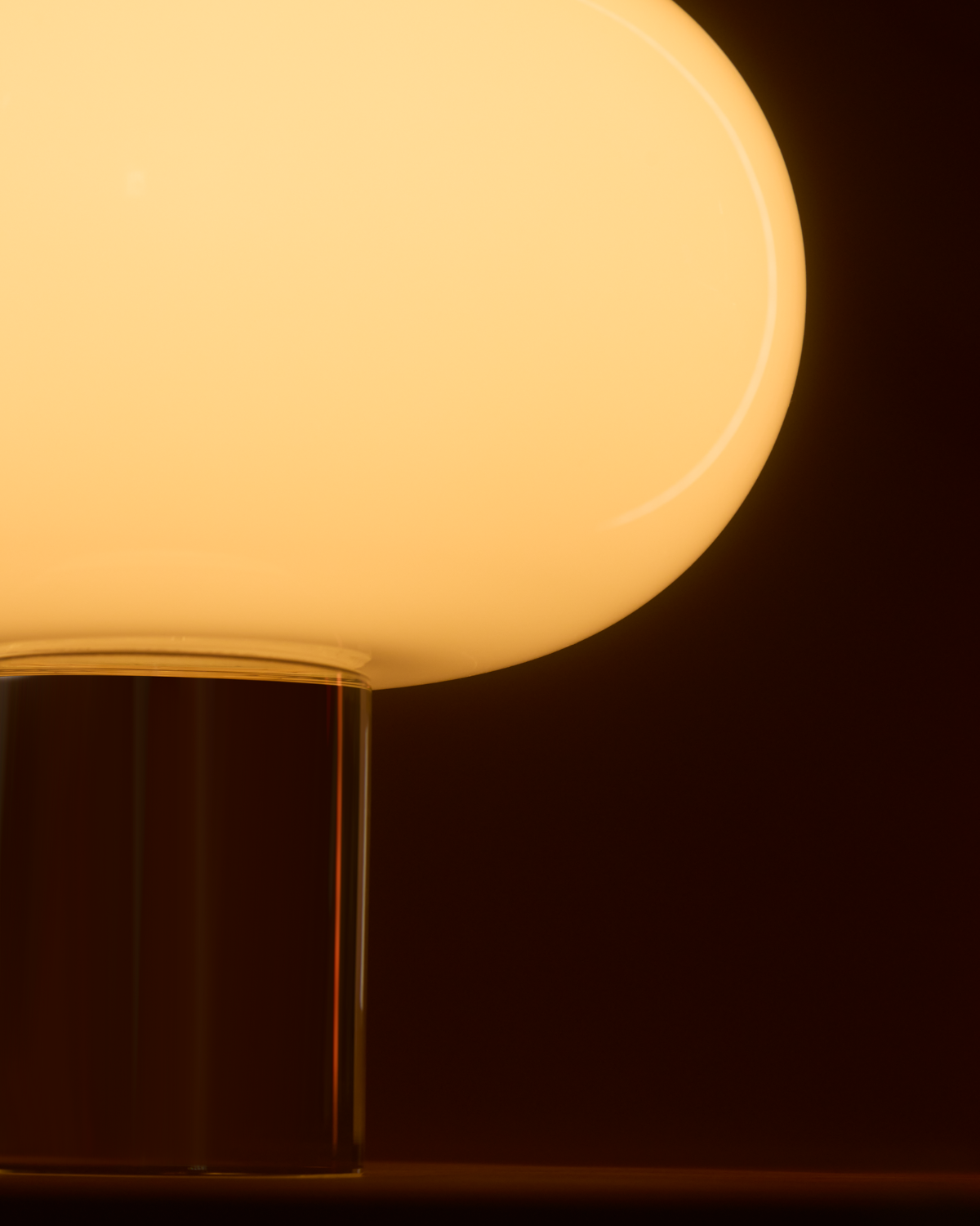 Celeste Table Lamp | Translucent Glass Base, Frosted Globe