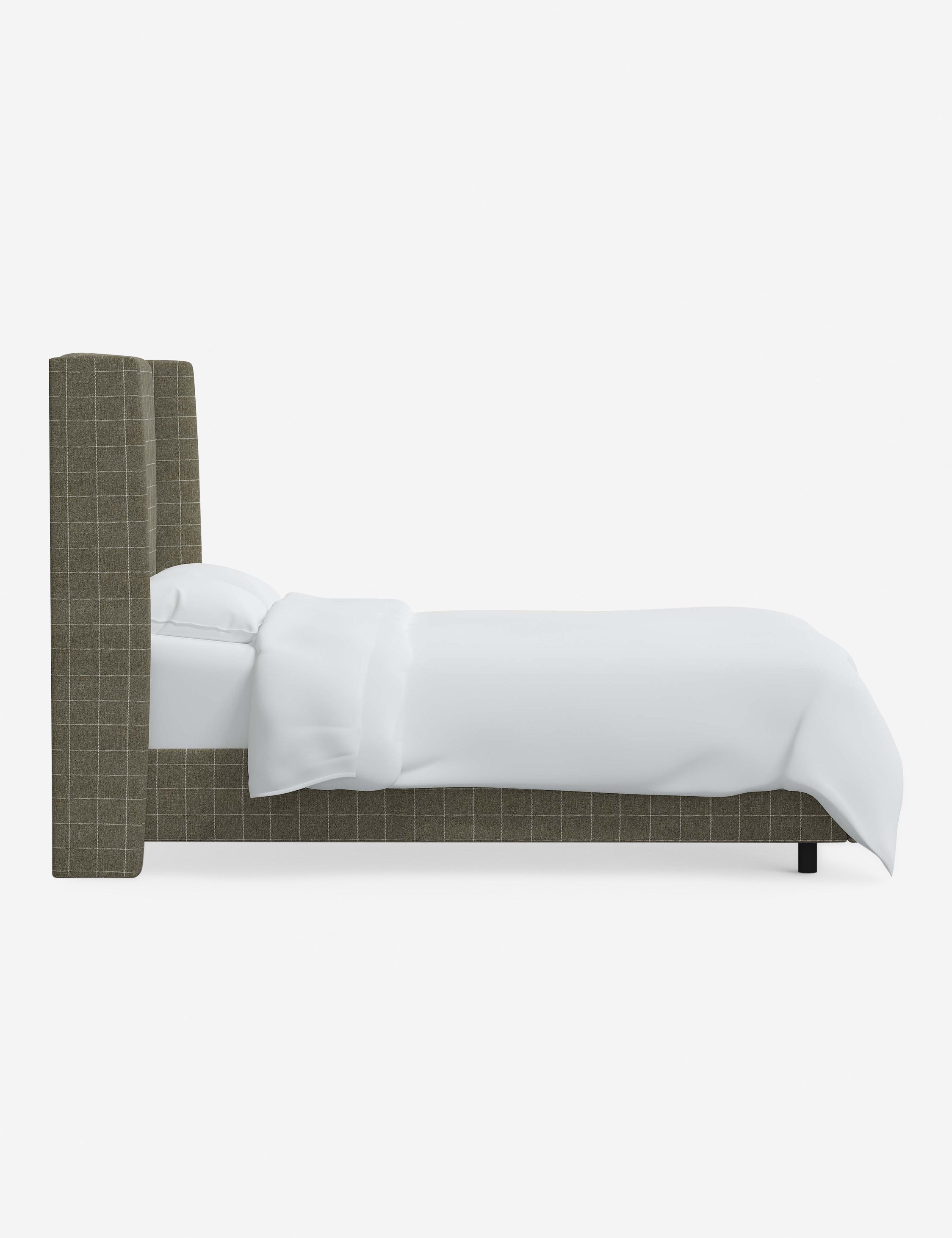 Adara Upholstered Bed | Winged Headboard, Crisp Sophistication