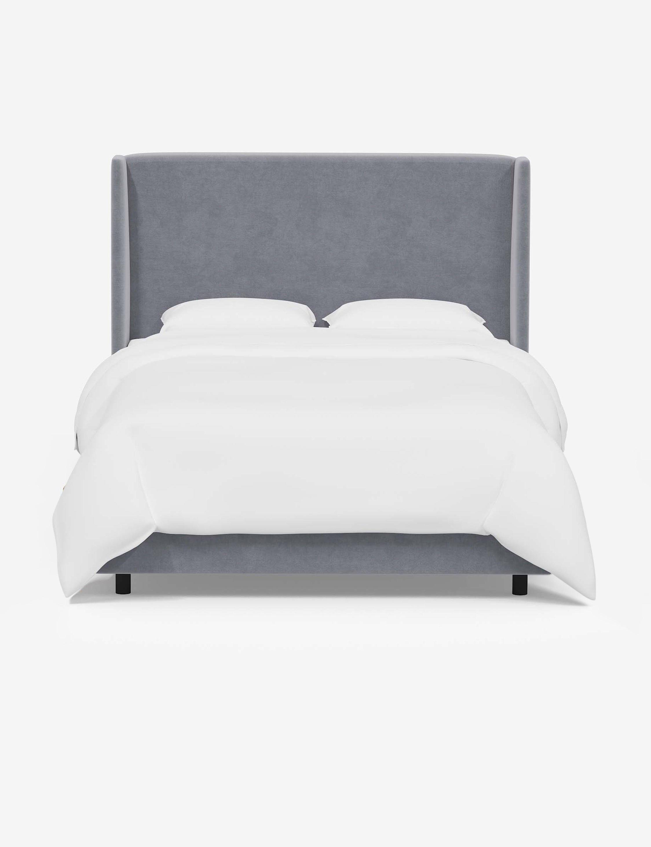 Adara Upholstered Bed | Winged Headboard, Crisp Sophistication
