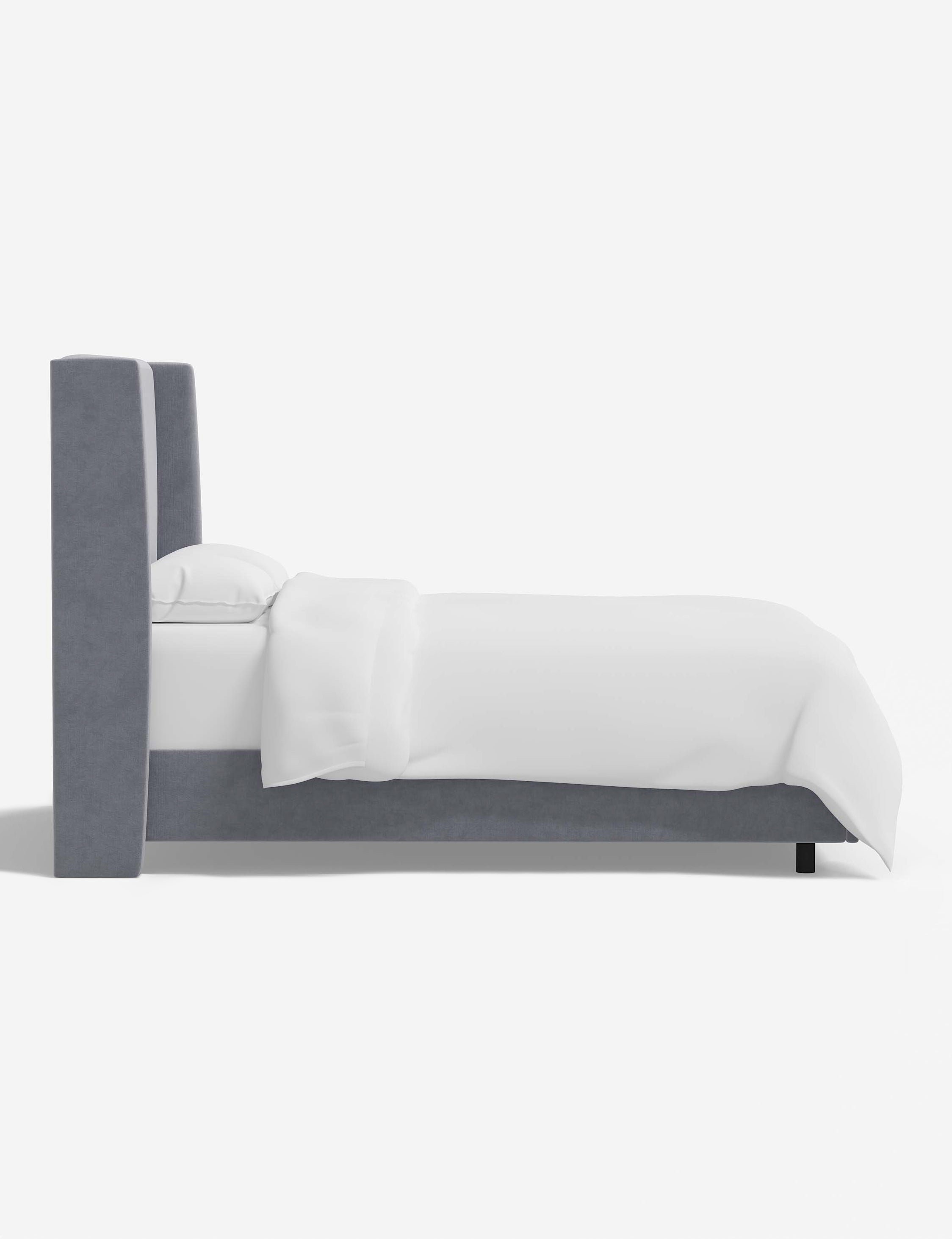 Adara Upholstered Bed | Winged Headboard, Crisp Sophistication