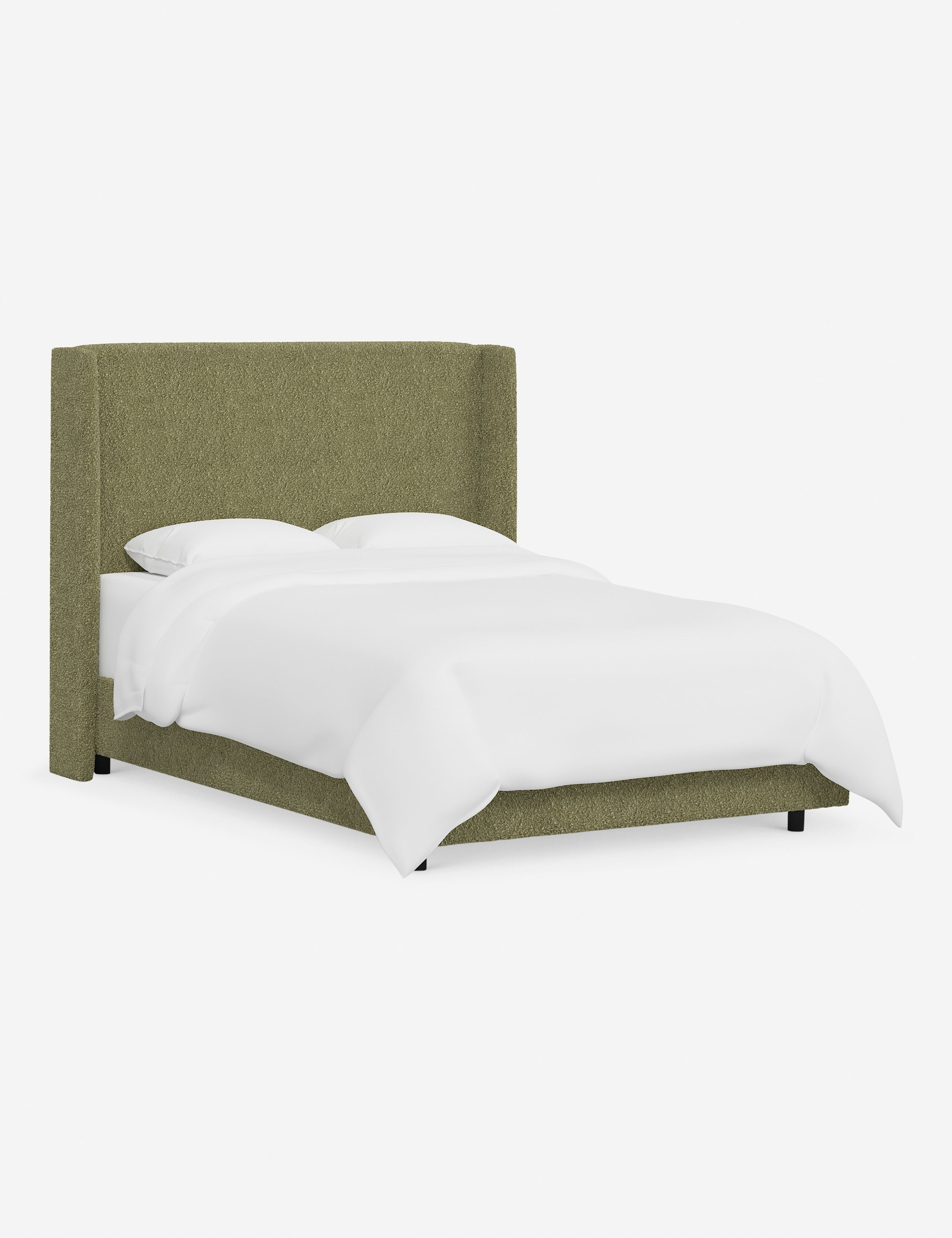 Adara Upholstered Bed | Winged Headboard, Crisp Sophistication