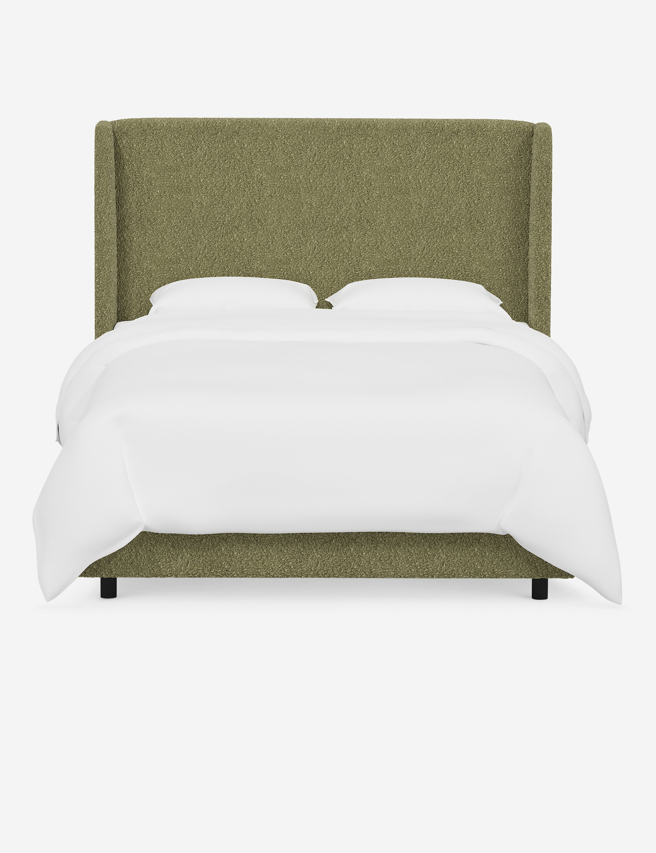 Adara Upholstered Bed | Winged Headboard, Crisp Sophistication