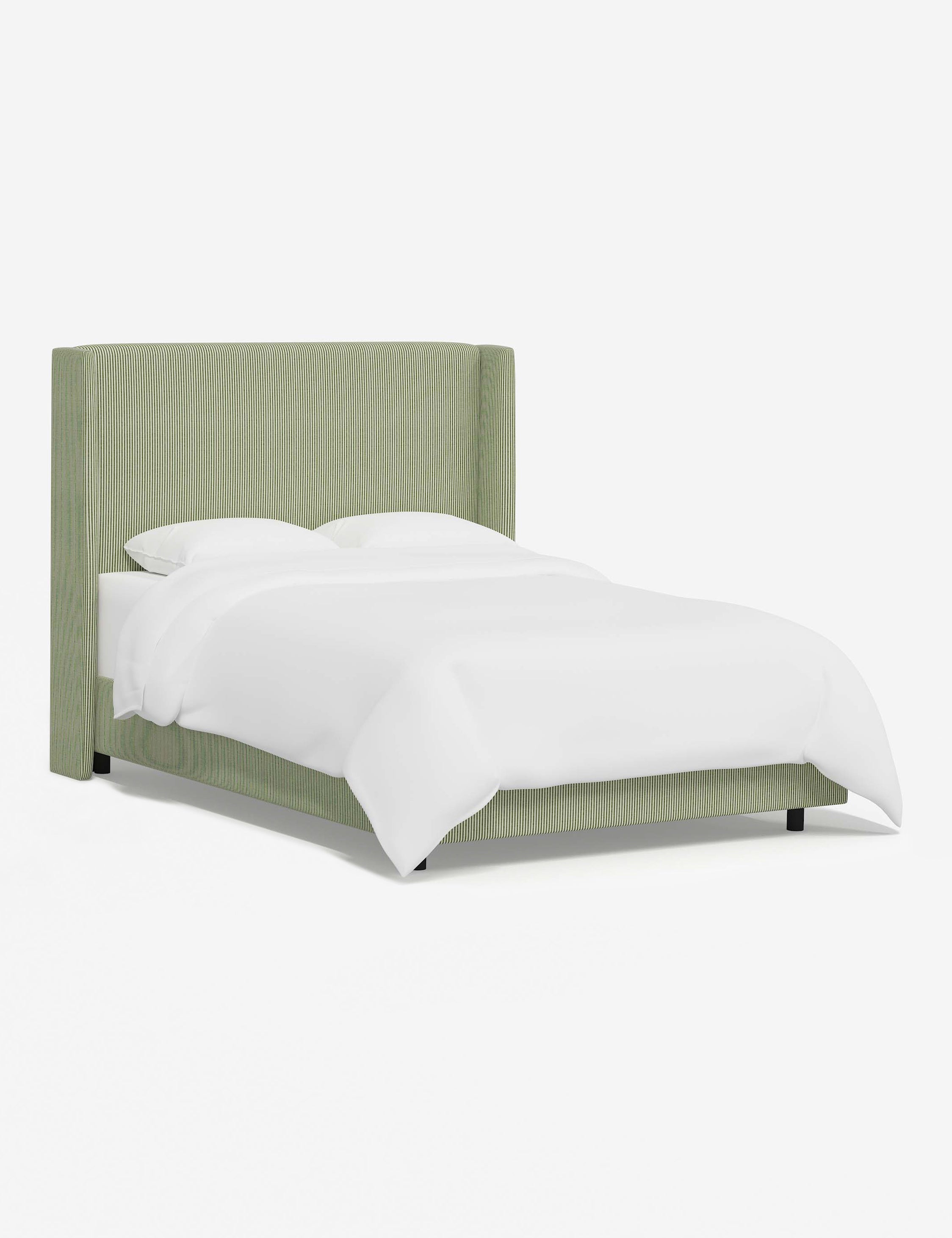 Adara Upholstered Bed | Winged Headboard, Crisp Sophistication