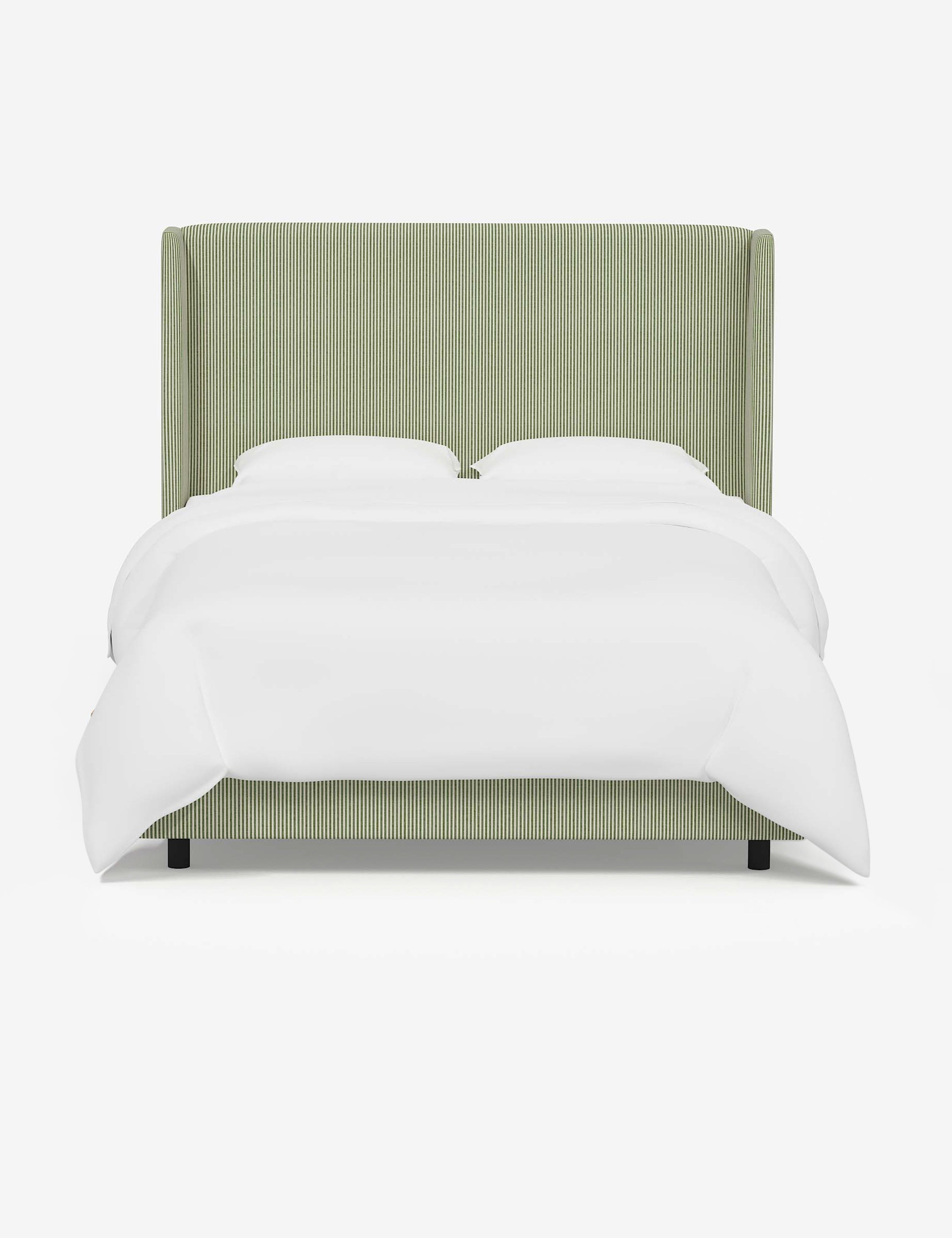 Adara Upholstered Bed | Winged Headboard, Crisp Sophistication