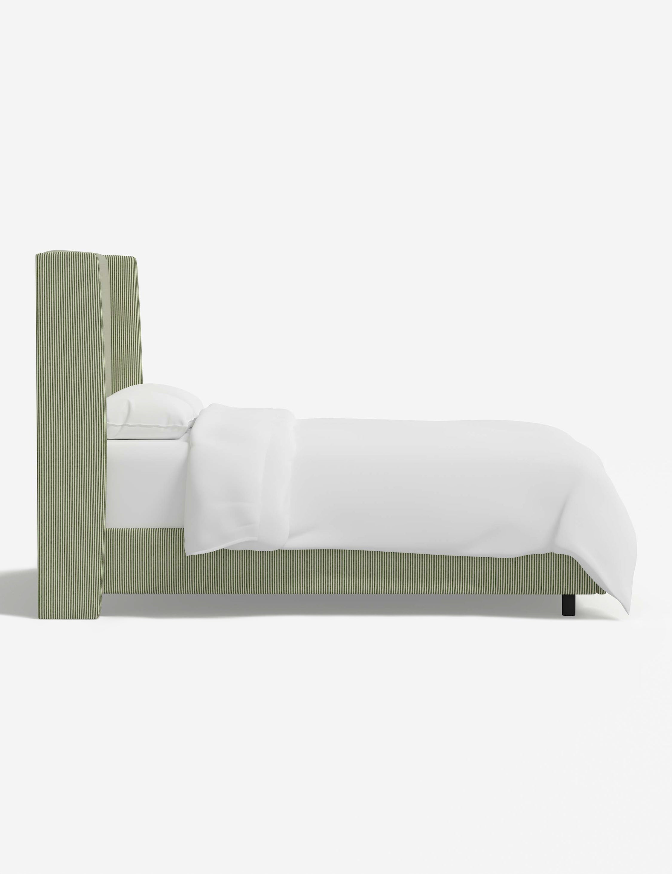 Adara Upholstered Bed | Winged Headboard, Crisp Sophistication