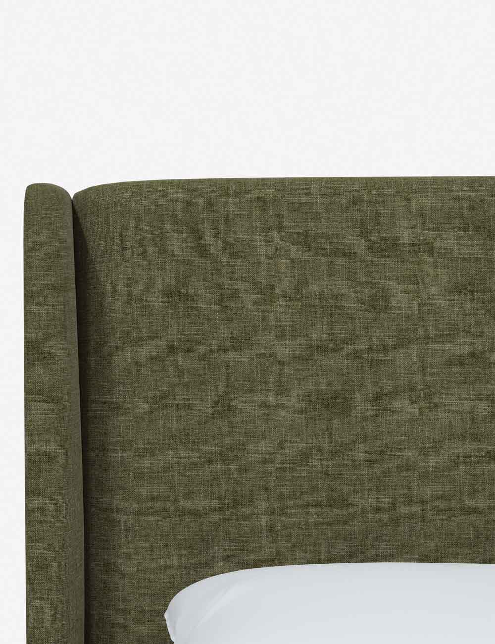 Adara Upholstered Bed | Winged Headboard, Crisp Sophistication