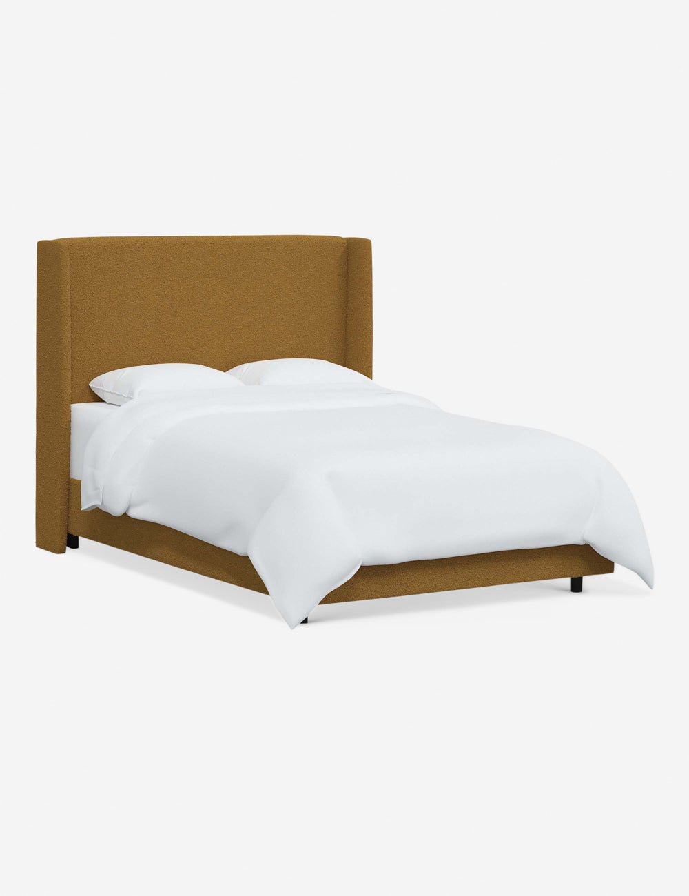 Adara Upholstered Bed | Winged Headboard, Crisp Sophistication