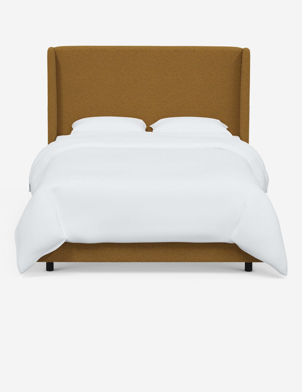 Adara Upholstered Bed | Winged Headboard, Crisp Sophistication