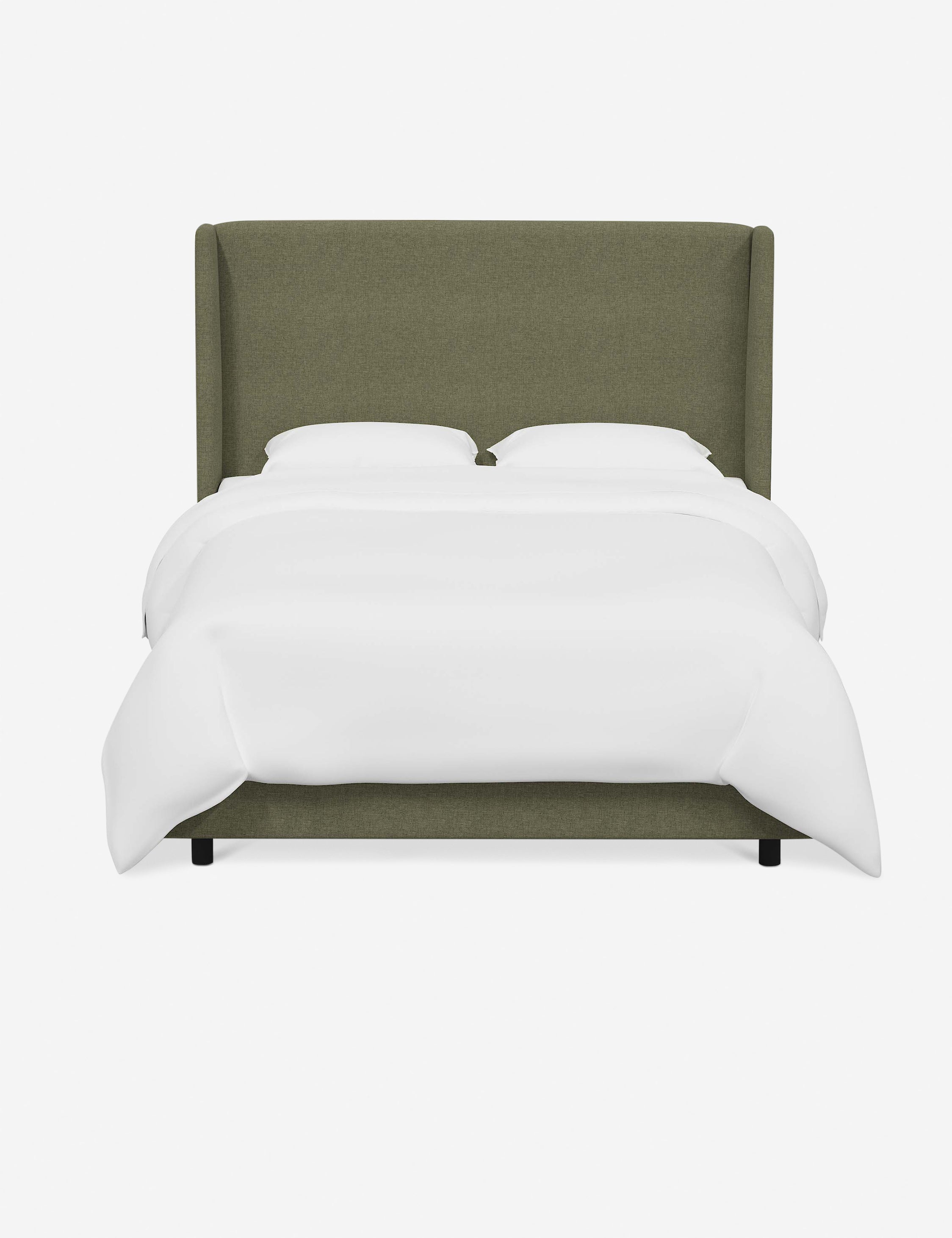 Adara Upholstered Bed | Winged Headboard, Crisp Sophistication