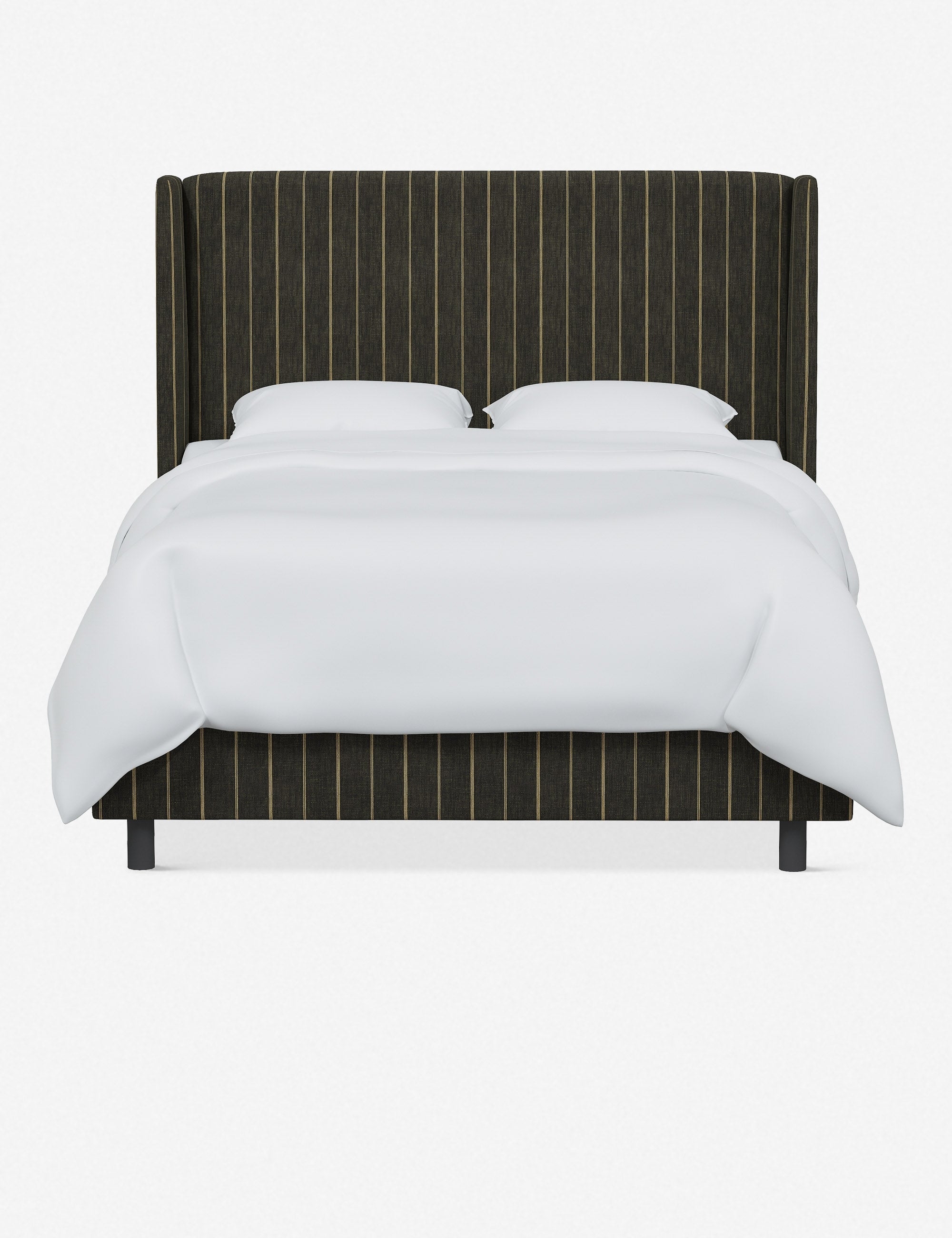 Adara Upholstered Bed | Winged Headboard, Crisp Sophistication