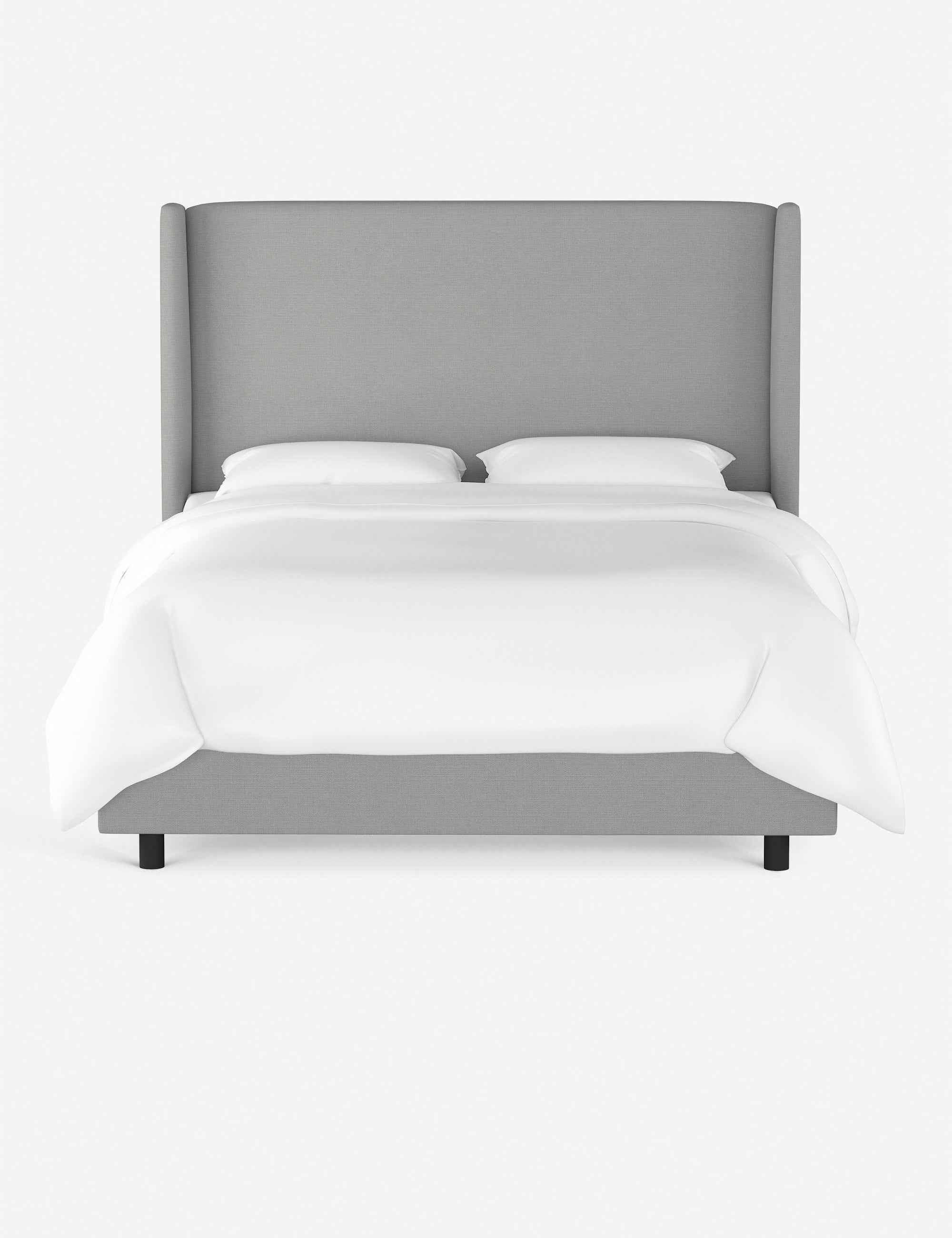 Adara Upholstered Bed | Winged Headboard, Crisp Sophistication