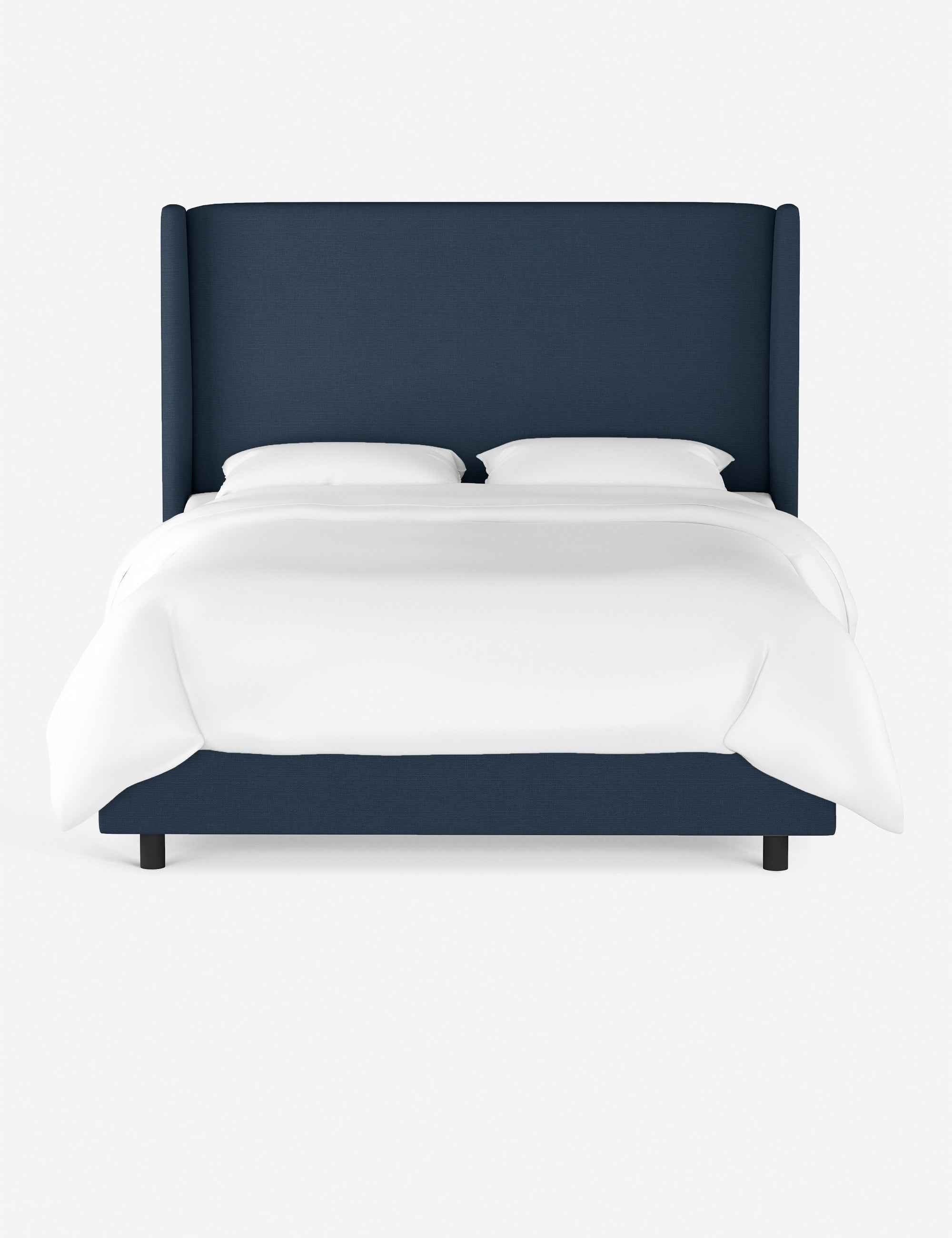 Adara Upholstered Bed | Winged Headboard, Crisp Sophistication