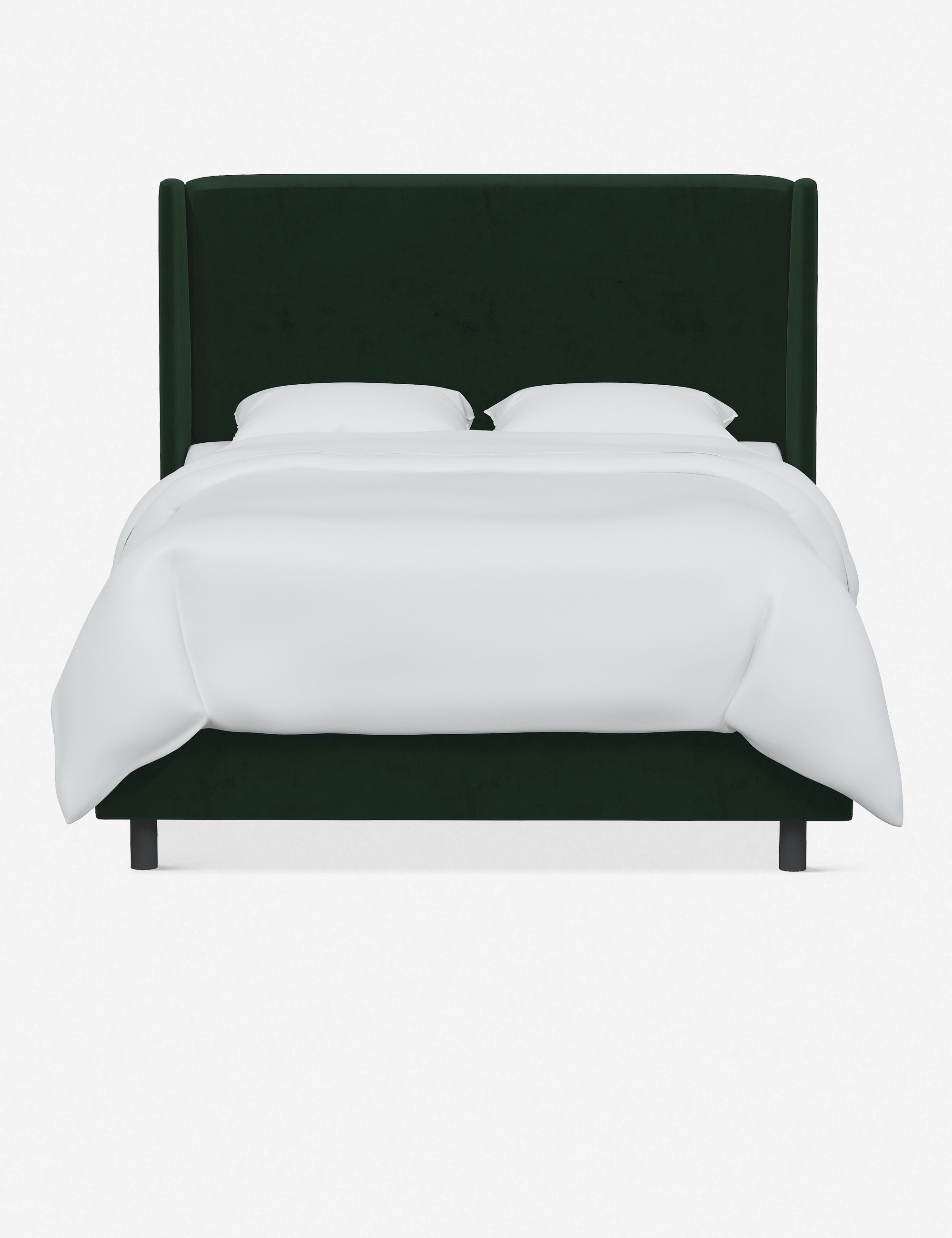 Adara Upholstered Bed | Winged Headboard, Crisp Sophistication