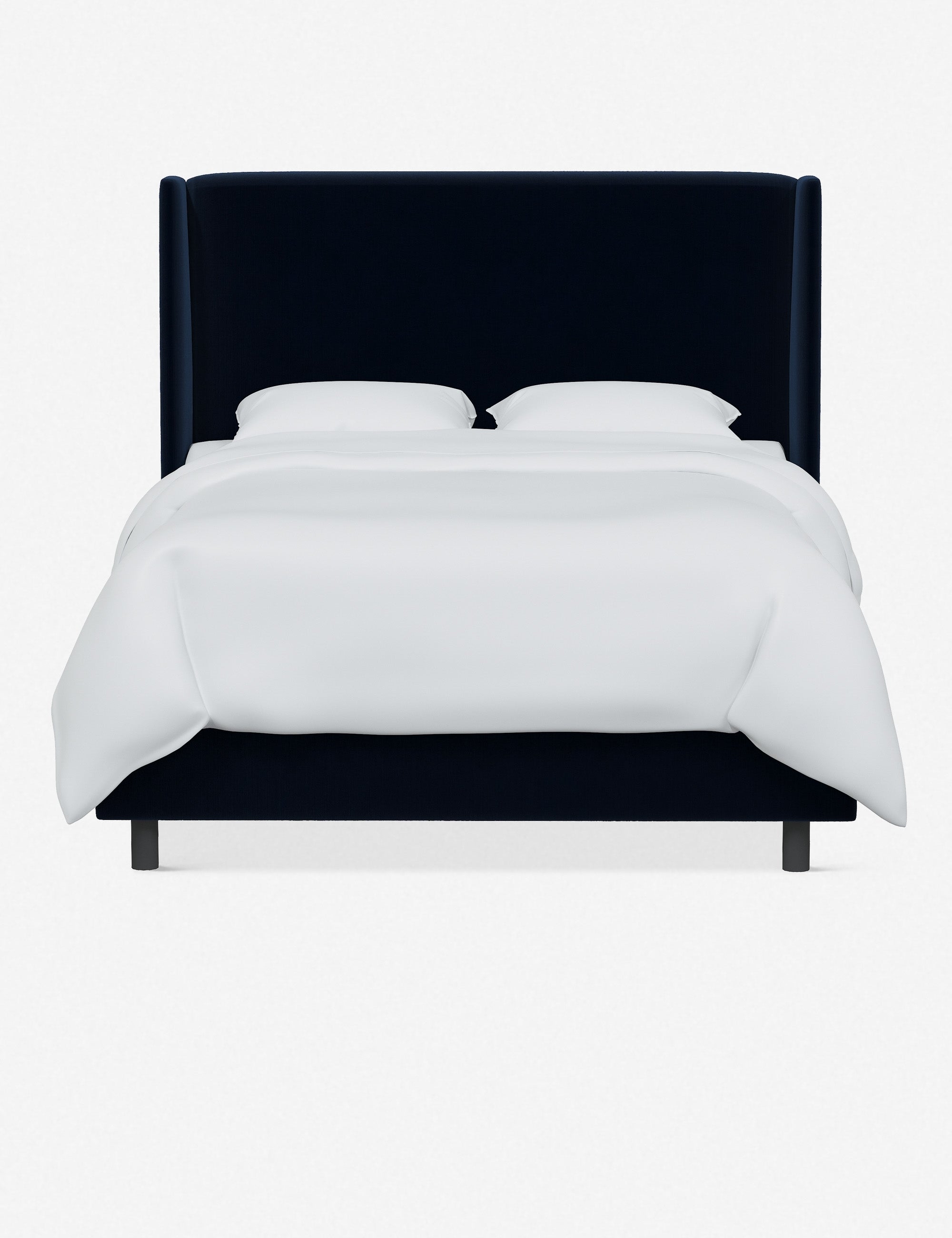 Adara Upholstered Bed | Winged Headboard, Crisp Sophistication