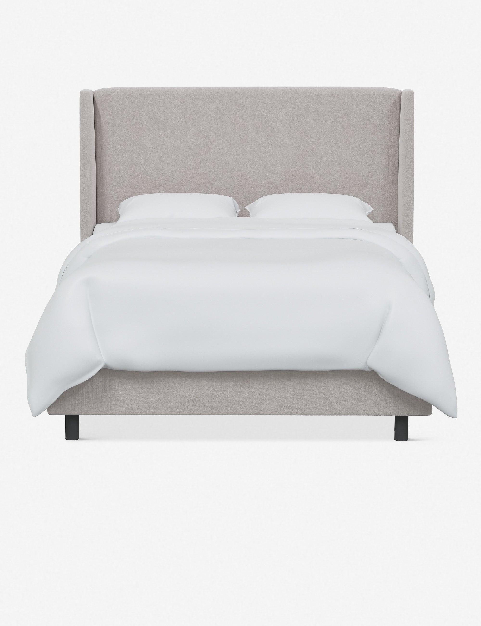 Adara Upholstered Bed | Winged Headboard, Crisp Sophistication