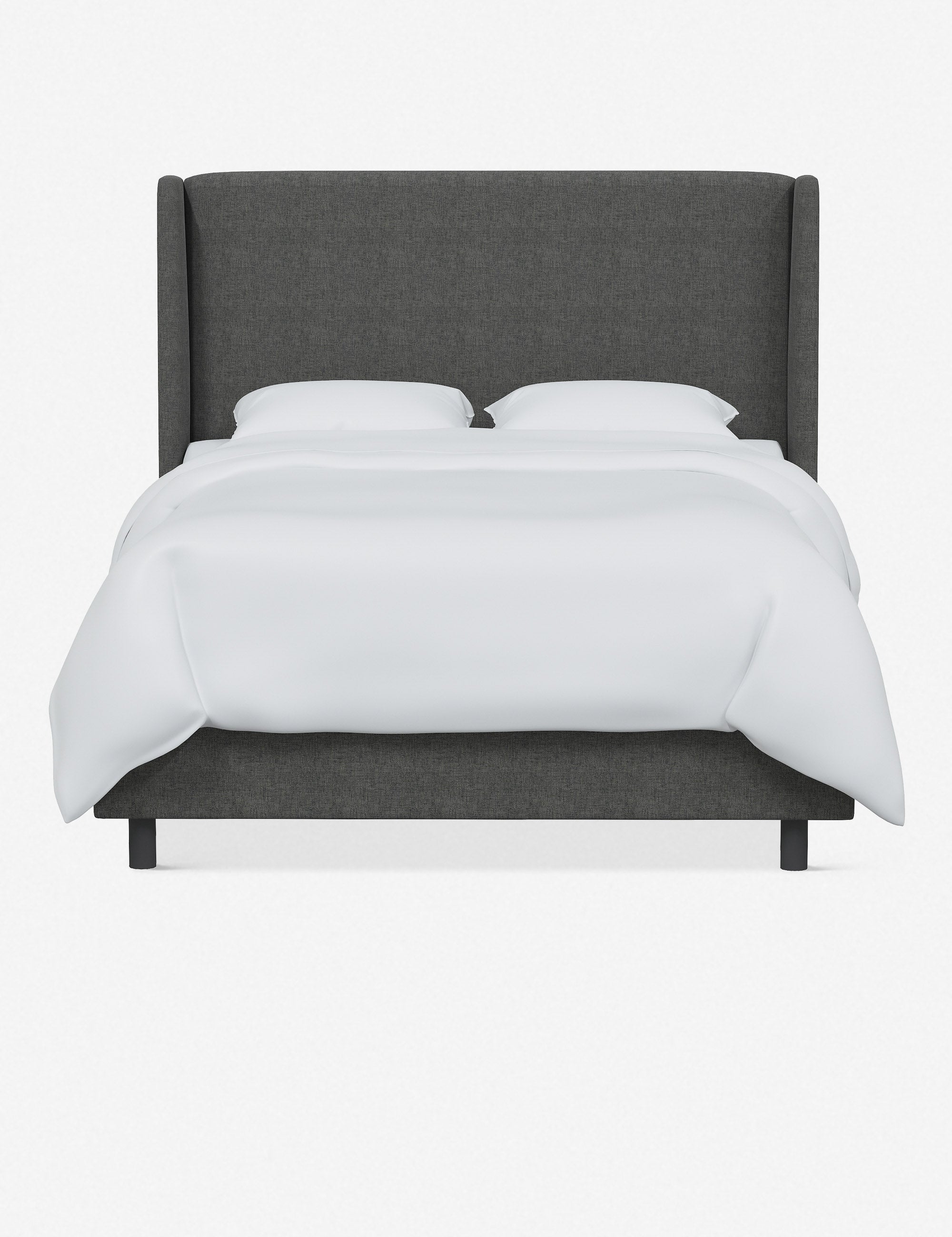 Adara Upholstered Bed | Winged Headboard, Crisp Sophistication