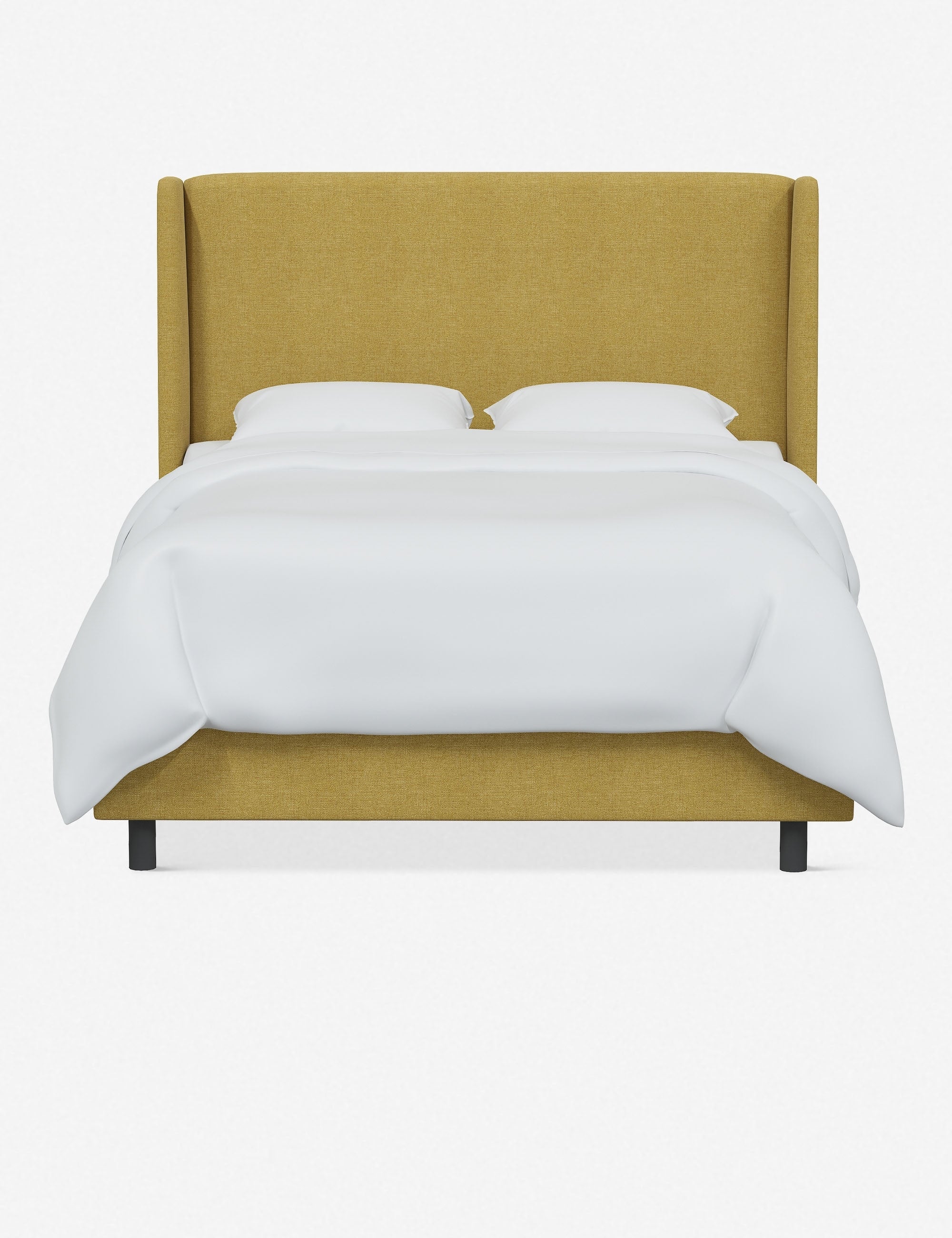 Adara Upholstered Bed | Winged Headboard, Crisp Sophistication
