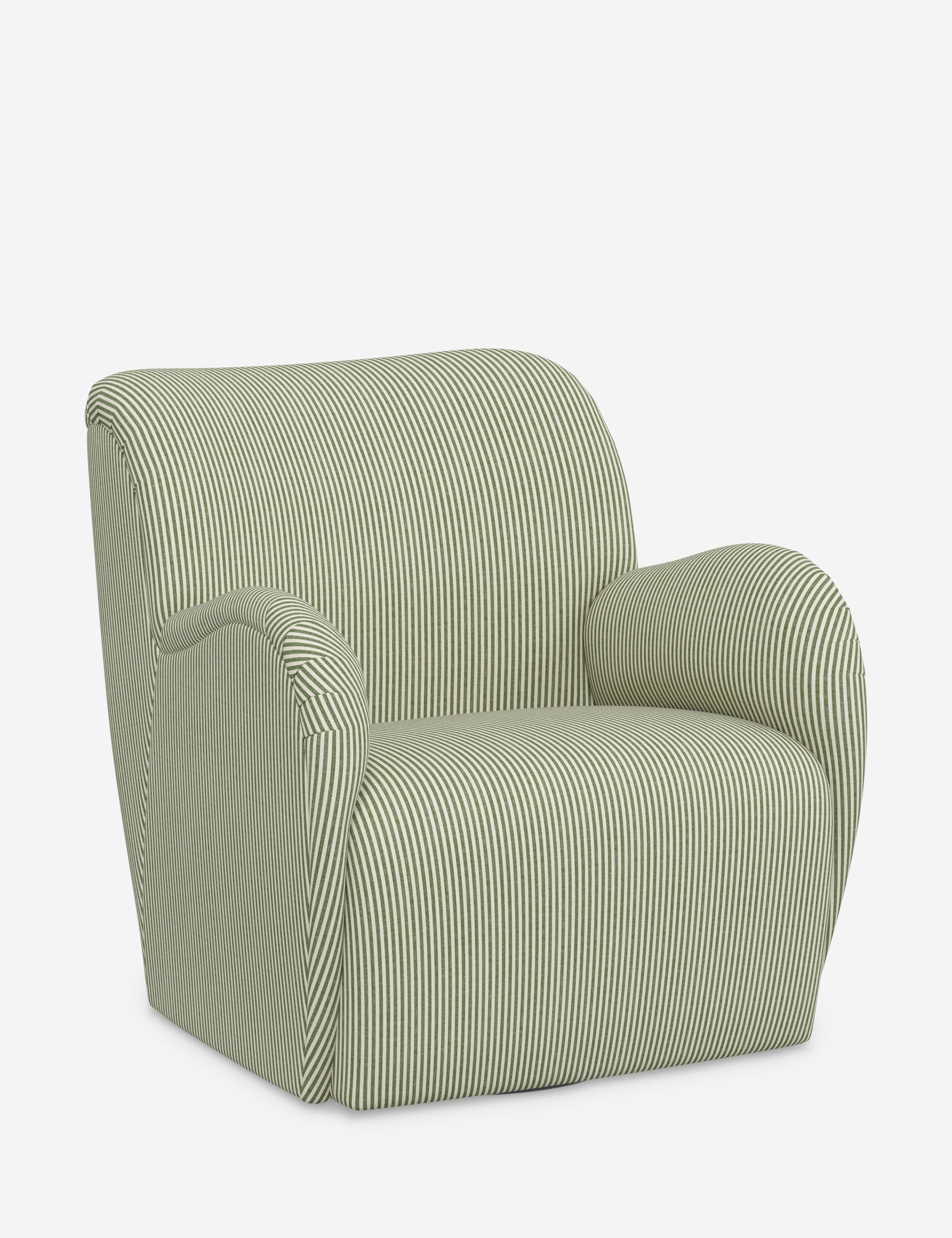 Bela Swivel Chair | Overstuffed Arms, Custom Upholstery