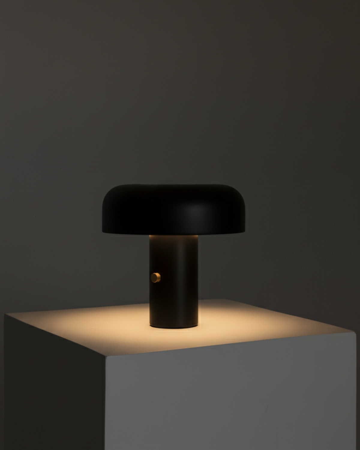 Astra Table Lamp | Dimmable Gold Knob, Metallic Finish