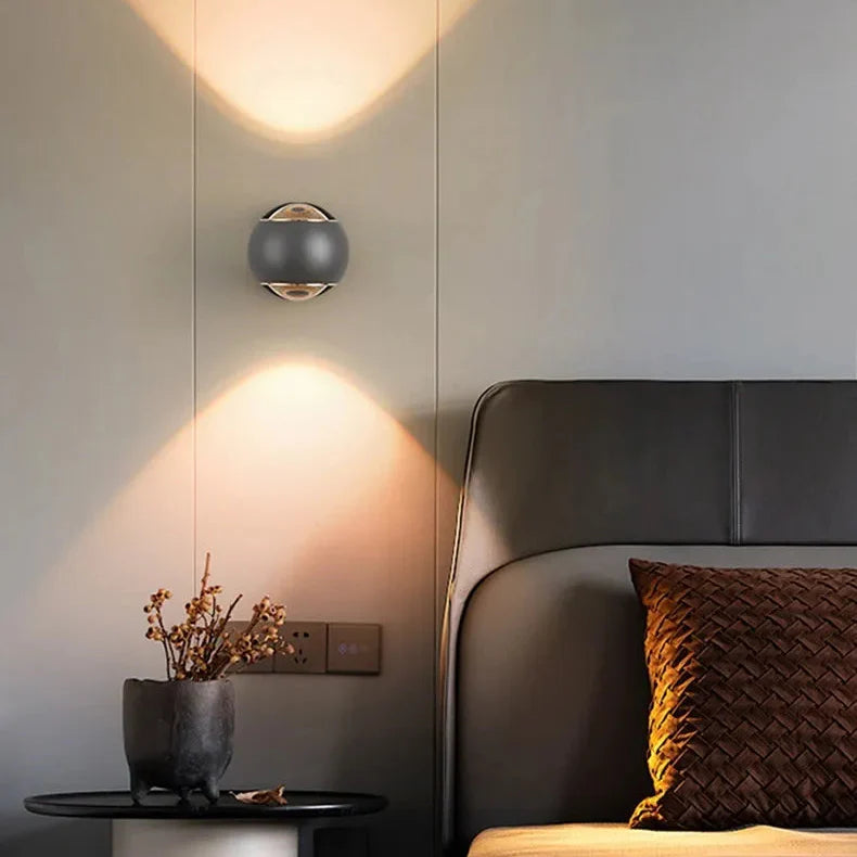 Cino Wandlamp | Metaal met Kristalglas, Up & Down Licht