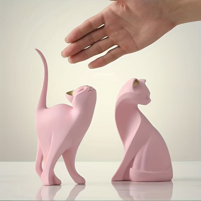 Dalia Handgeschilderd Kattenbeeld | Ambachtelijk Handwerk, Duurzaam Resin
