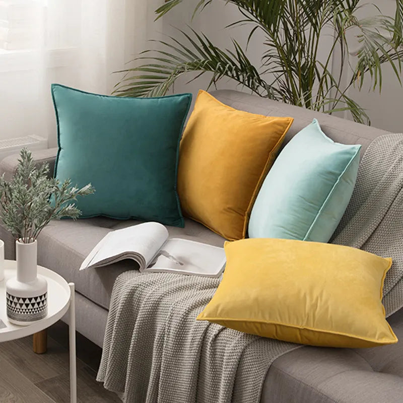 Bela Velvet Cushion Cover | Soft Fabric, Hidden Zipper