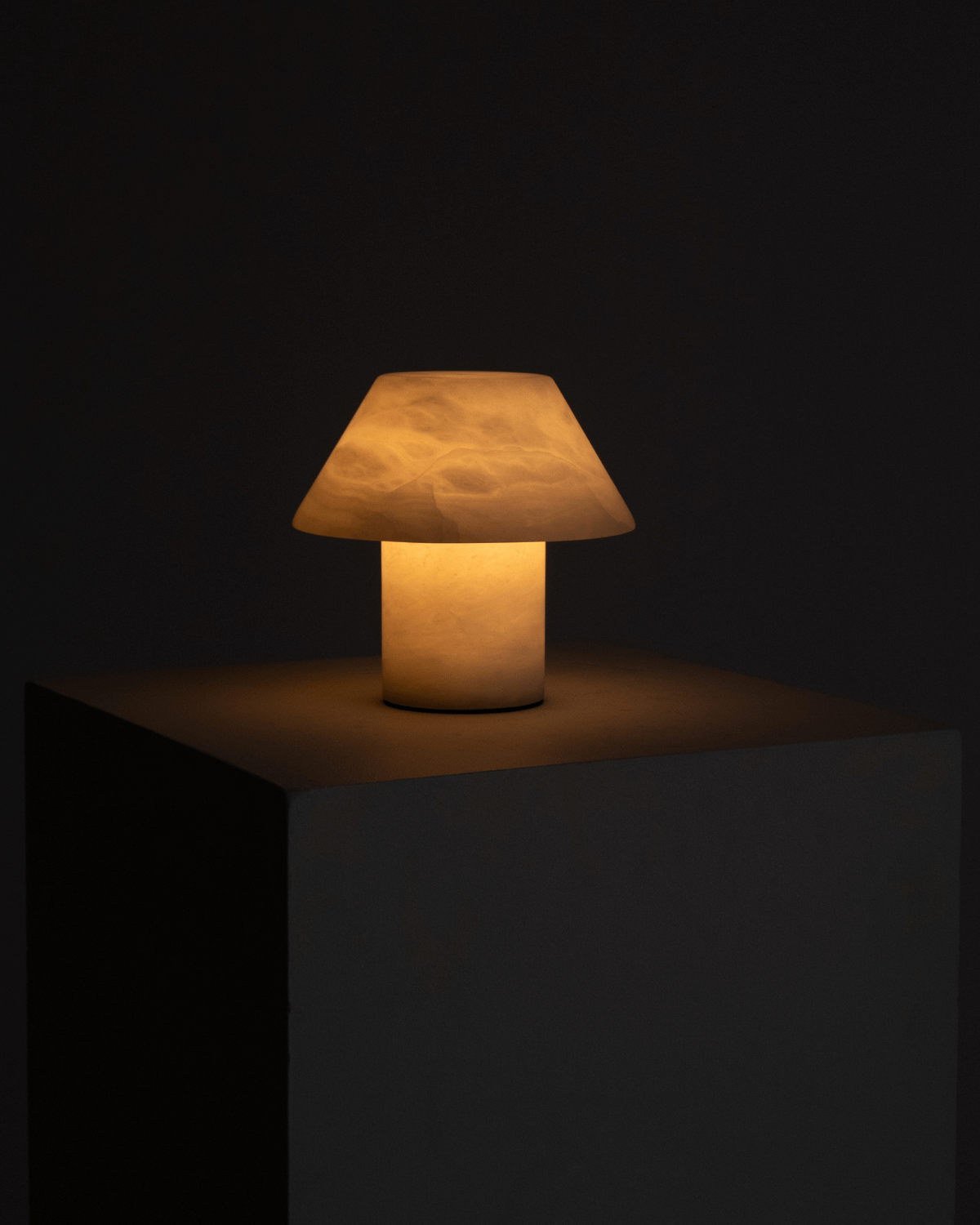 Alora Table Lamp | Alabaster Stone, Warm Glow