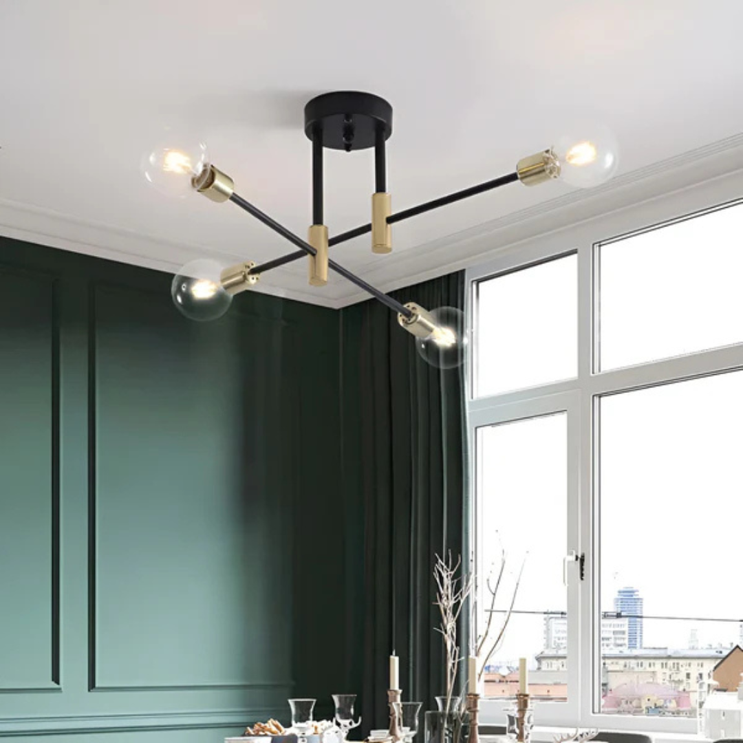 Helvion Plafondlamp | Retro Design met Draaibare Armen