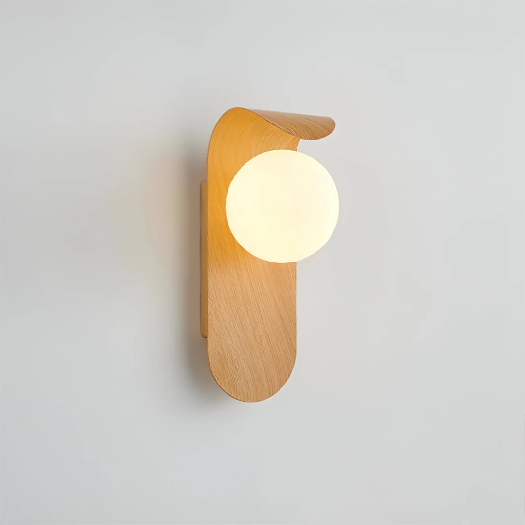 Icar LED Wall Lamp | Minimalist Wooden Design, Soft Ambient Glow