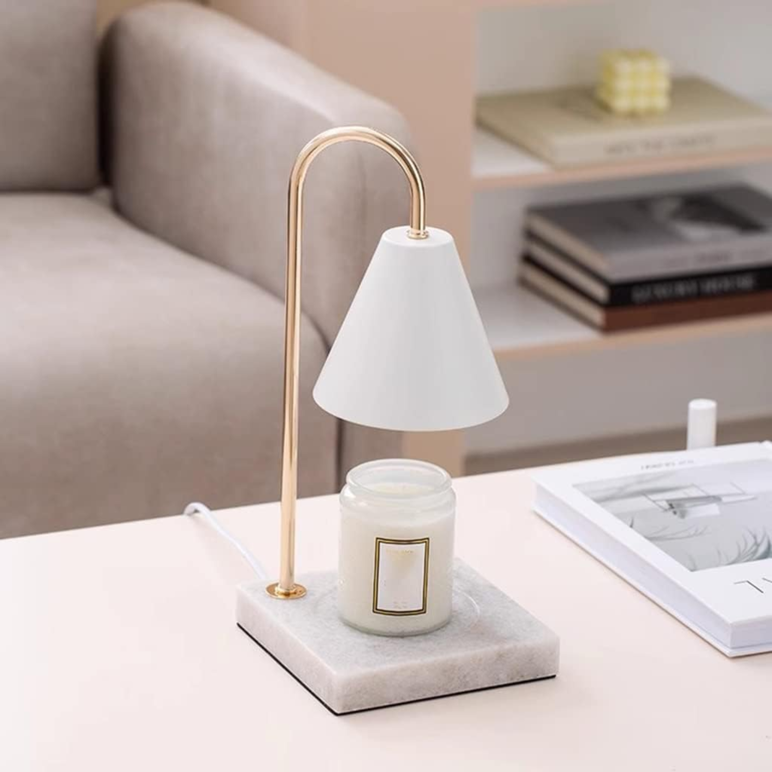 Serenity – White Marble Nordic Table Lamp - Cendre Home
