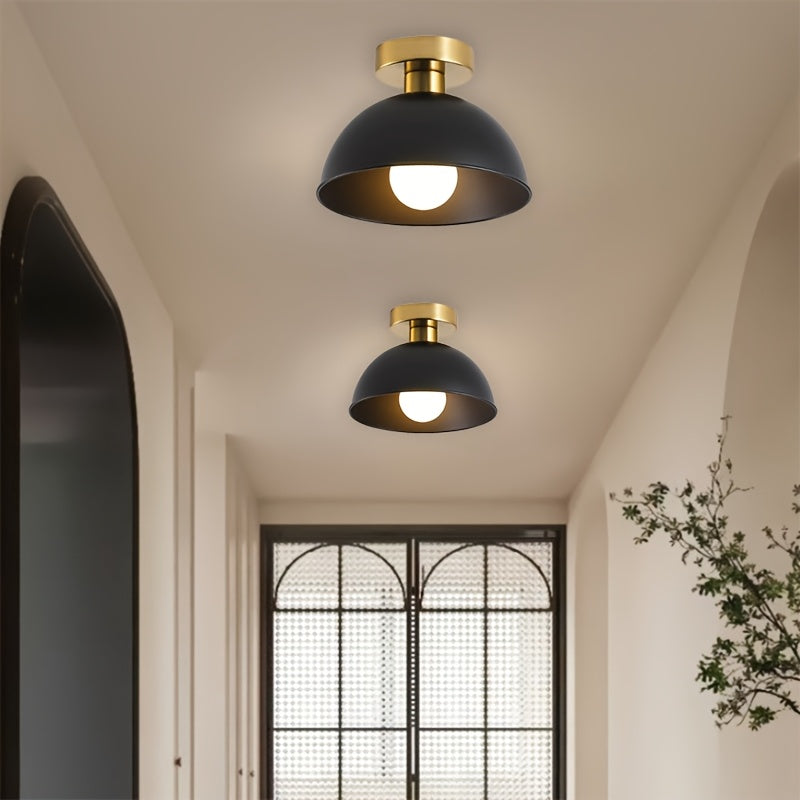 Bela Semi-Flush Ceiling Lamp | Matte Metal, Compact Design