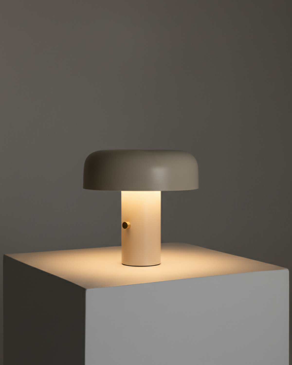 Astra Table Lamp | Dimmable Gold Knob, Metallic Finish