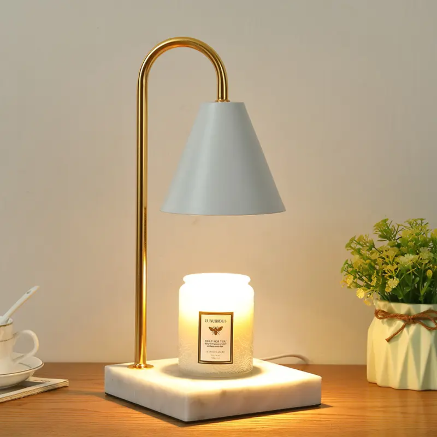 Serenity – White Marble Nordic Table Lamp - Cendre Home