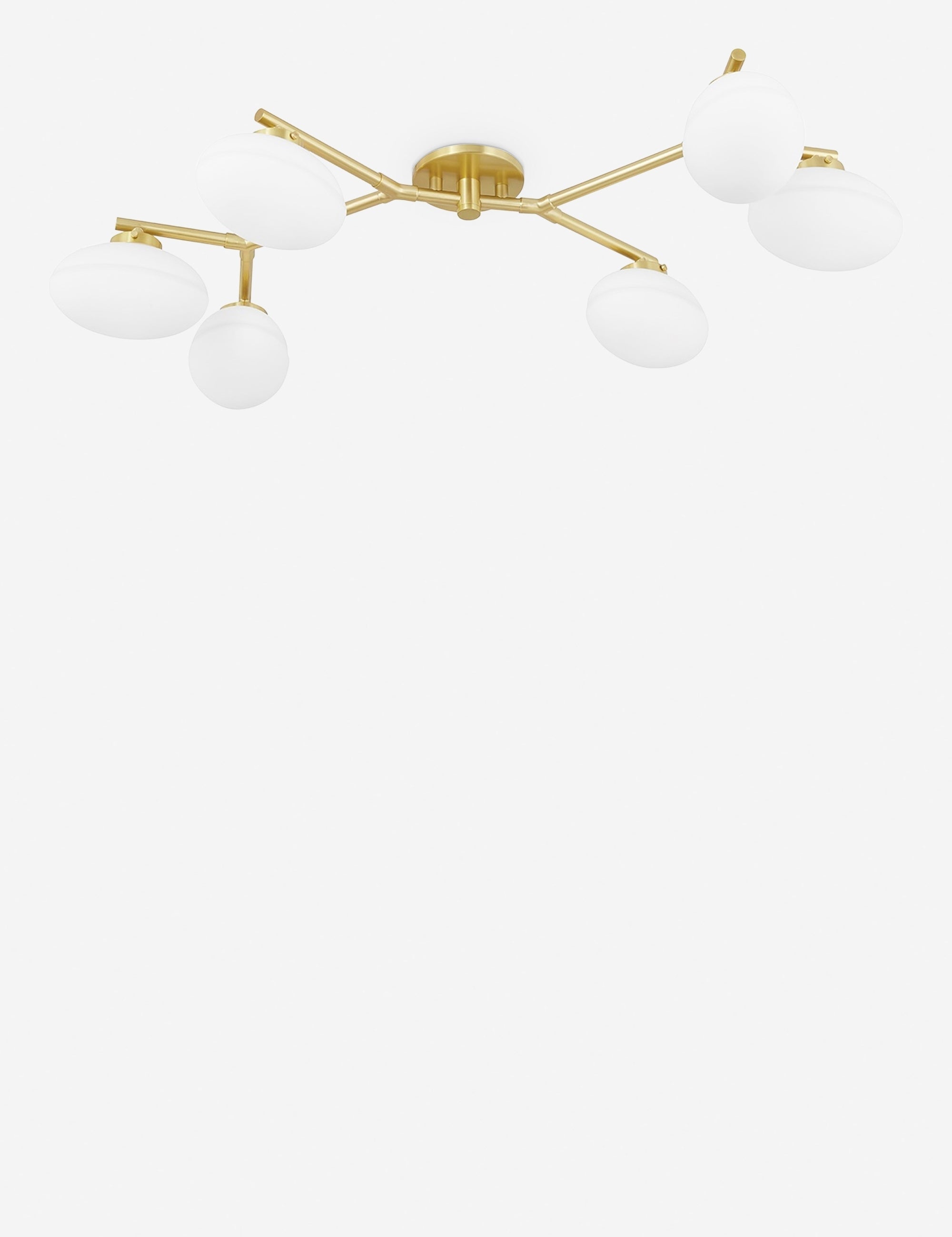 Solaire Semi-Flush Mount Light | Six Opal Glass Shades, Modern Design