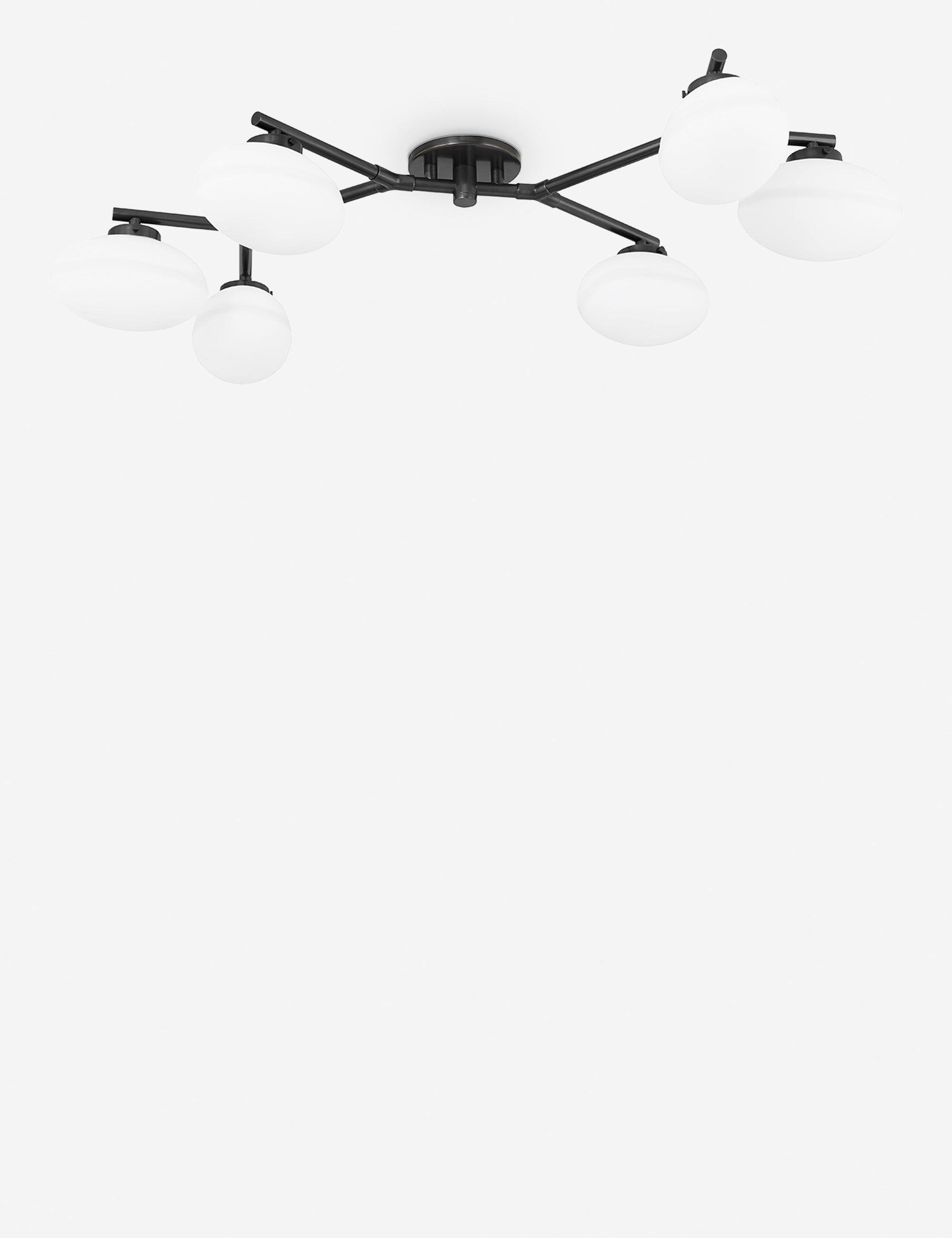 Solaire Semi-Flush Mount Light | Six Opal Glass Shades, Modern Design