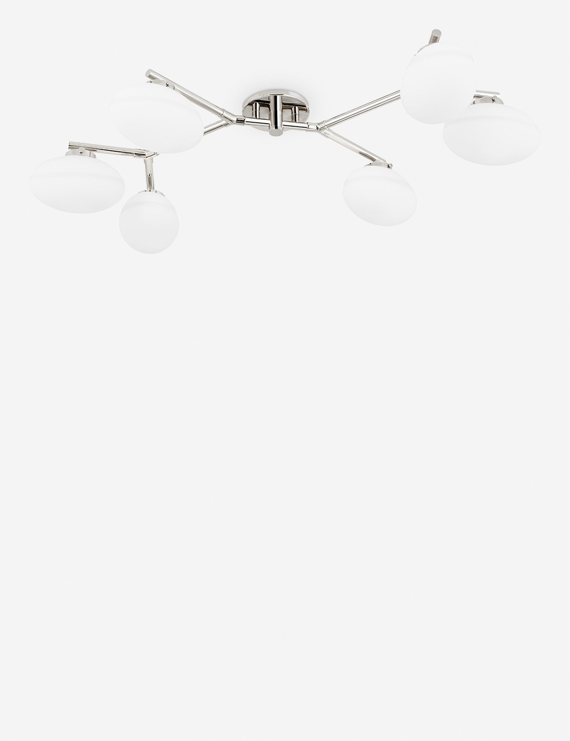 Solaire Semi-Flush Mount Light | Six Opal Glass Shades, Modern Design
