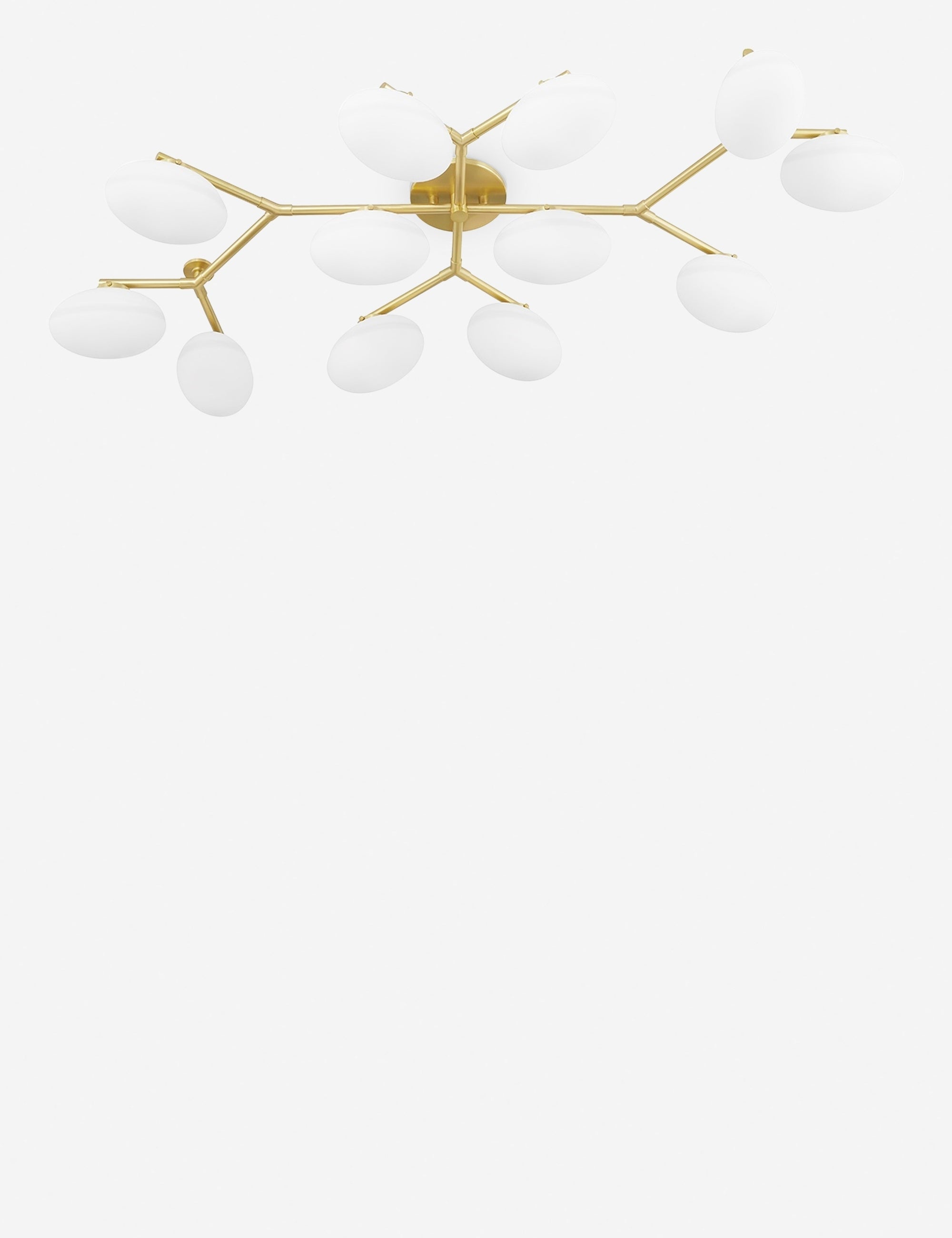 Solaire Semi-Flush Mount Light | Six Opal Glass Shades, Modern Design