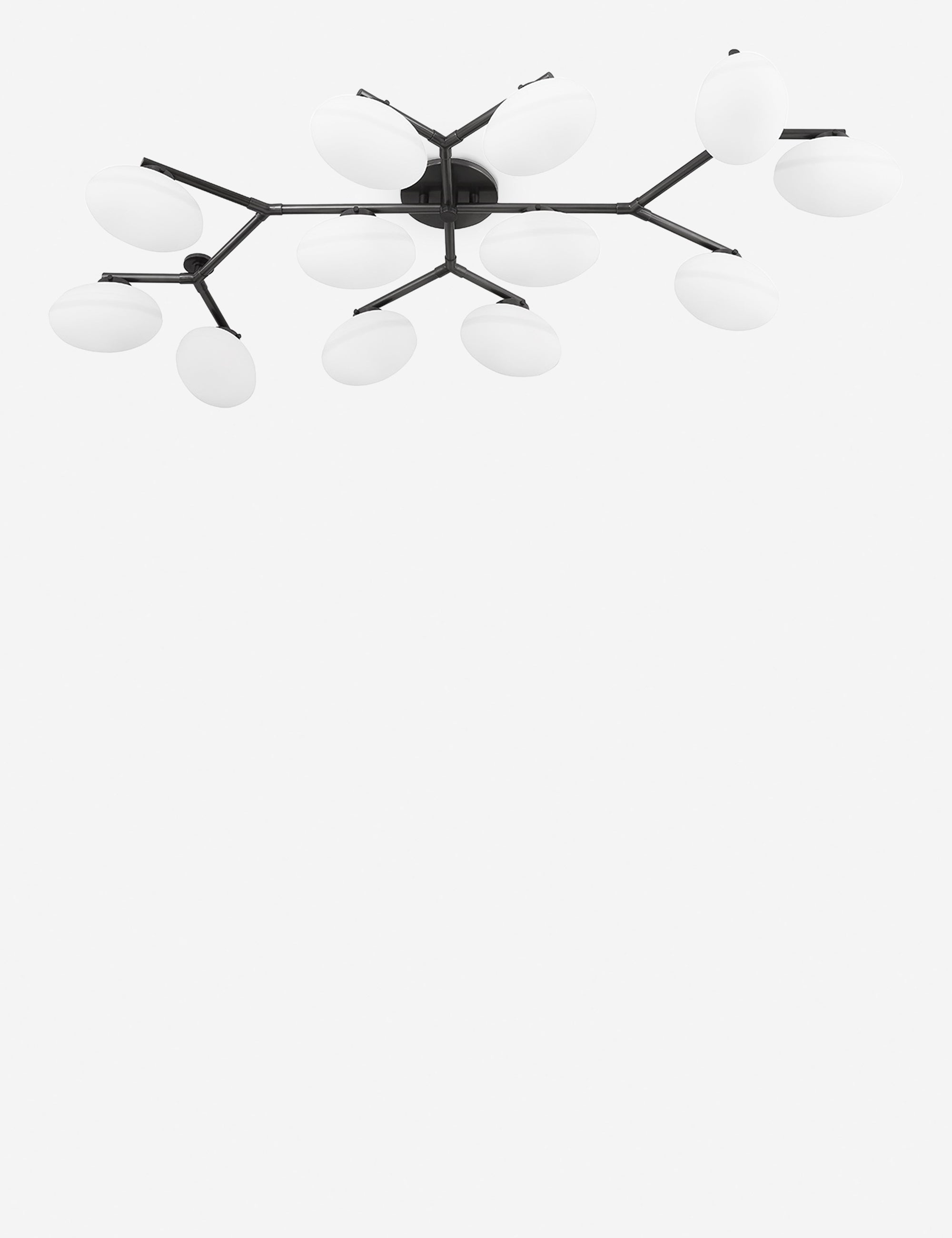 Solaire Semi-Flush Mount Light | Six Opal Glass Shades, Modern Design