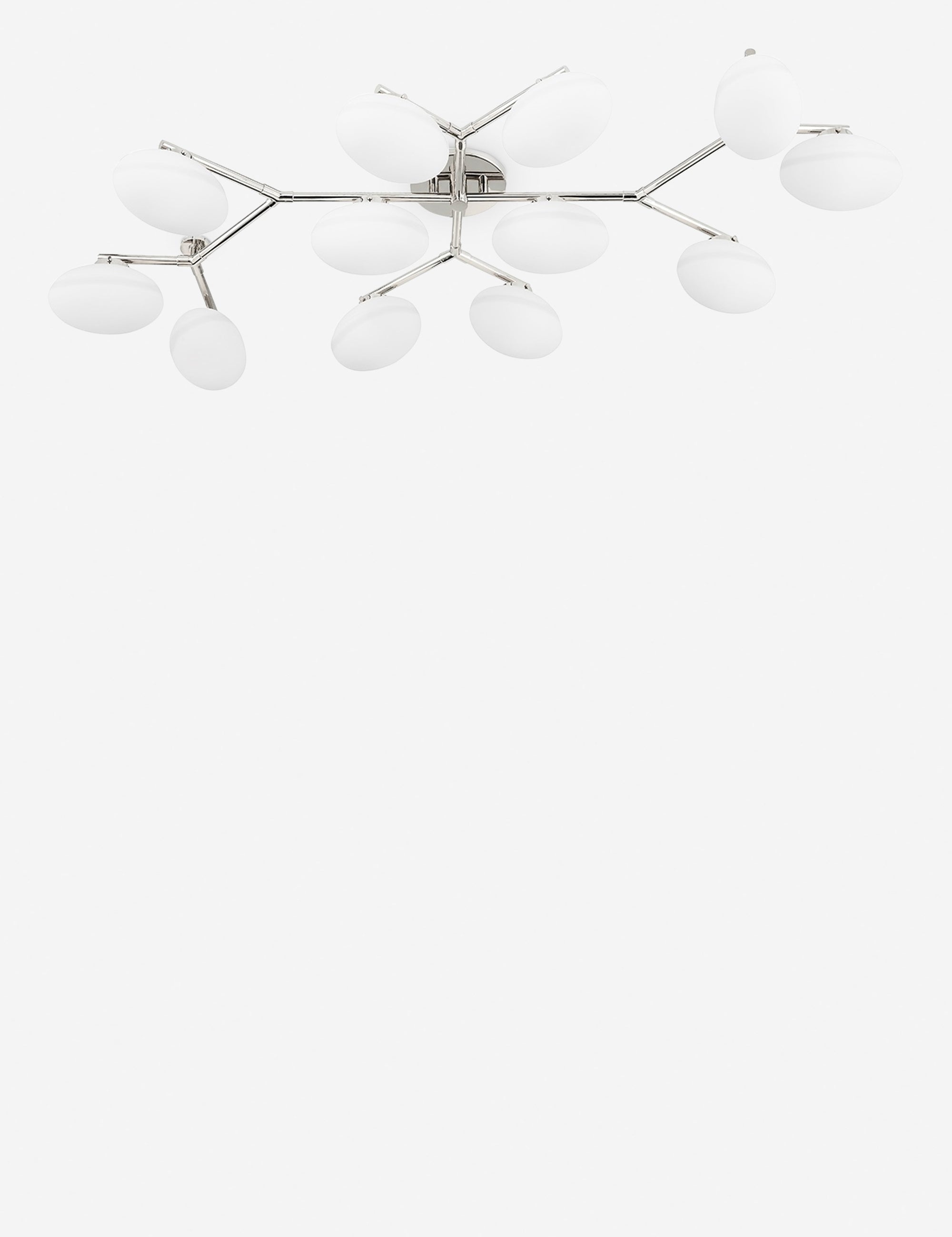 Solaire Semi-Flush Mount Light | Six Opal Glass Shades, Modern Design