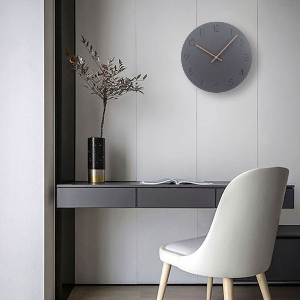 Bela Wall Clock | Silent Sweep Mechanism, Walnut Hands