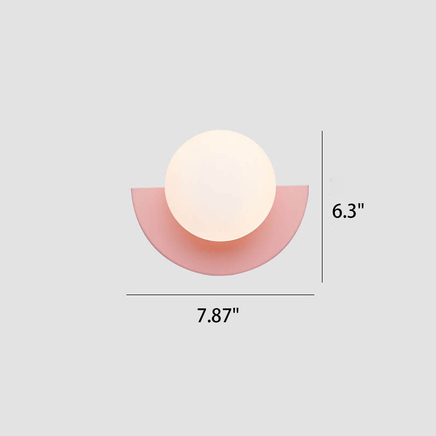 Contemporary Minimalist Colorful Glass Semi-Circle Wall Sconce Lamp with One Light