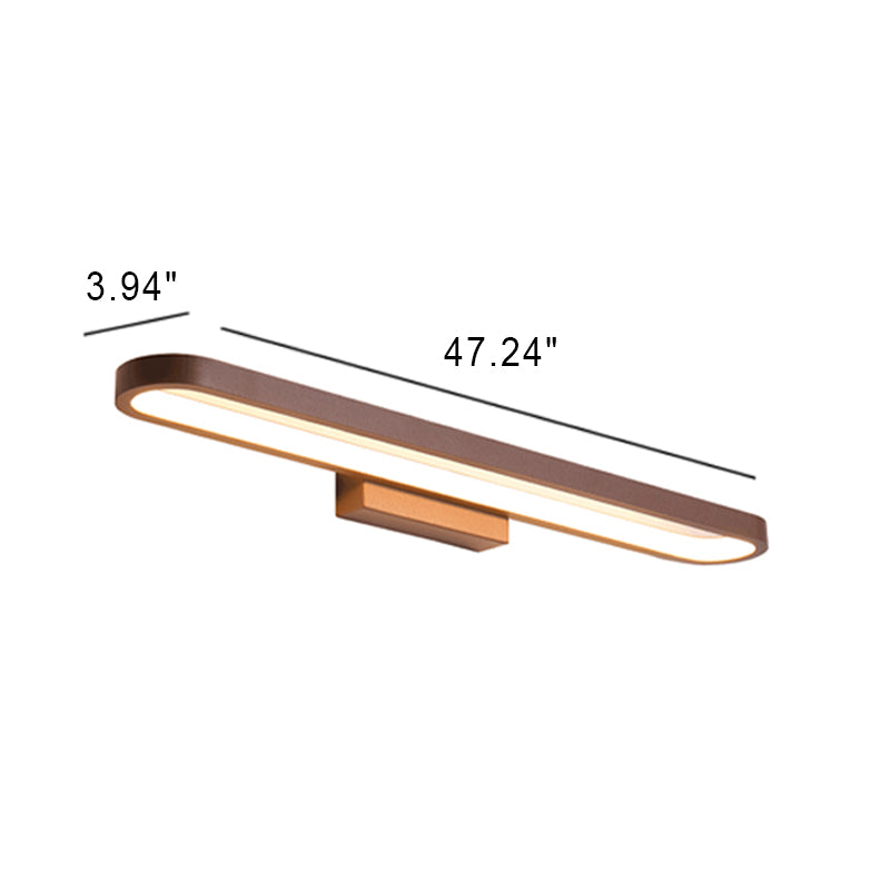 European Minimalist Circular LED Wall Sconce Mirror Light in Aluminum
