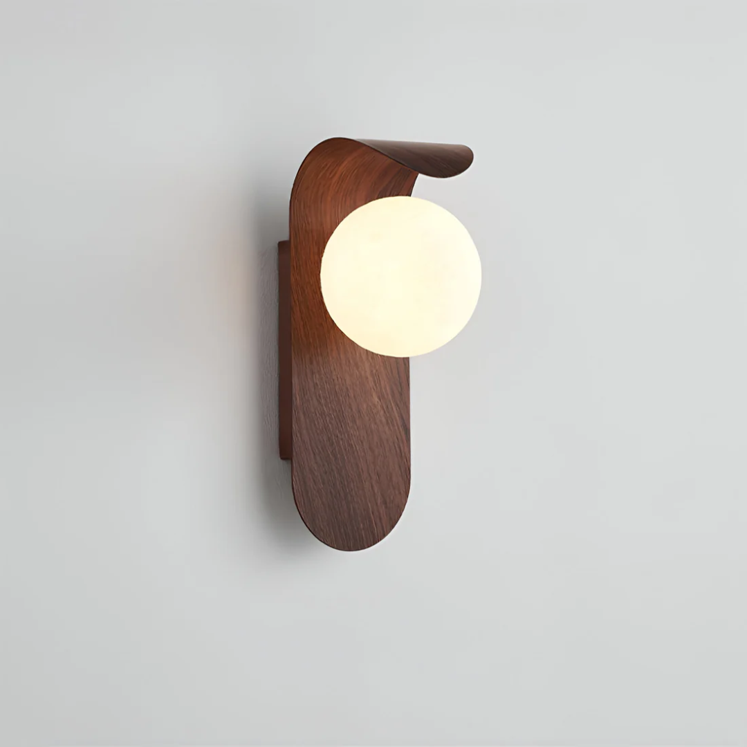 Icar LED Wall Lamp | Minimalist Wooden Design, Soft Ambient Glow