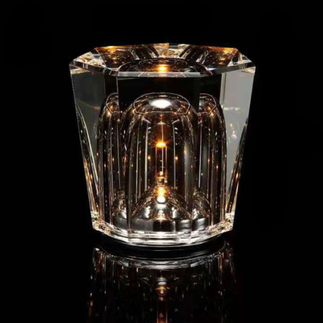 Crescendo Crystal Table Lamp | USB Rechargeable, Elegant Design